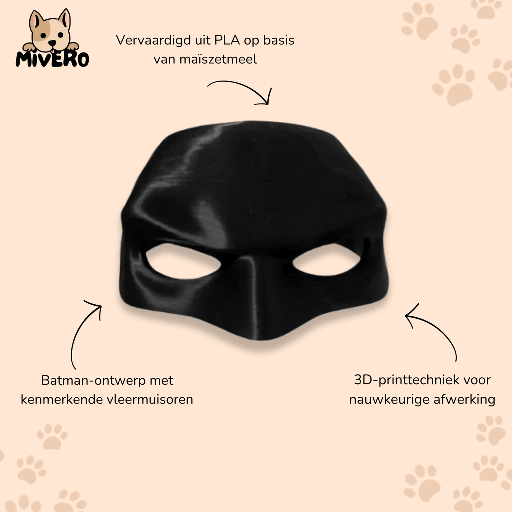 Batmeow - 3D - Geprint Superhelden Kattenmasker - Mivero