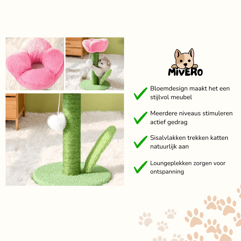 BlossiCat - Bloemvormige Klim Krabpaal - Mivero