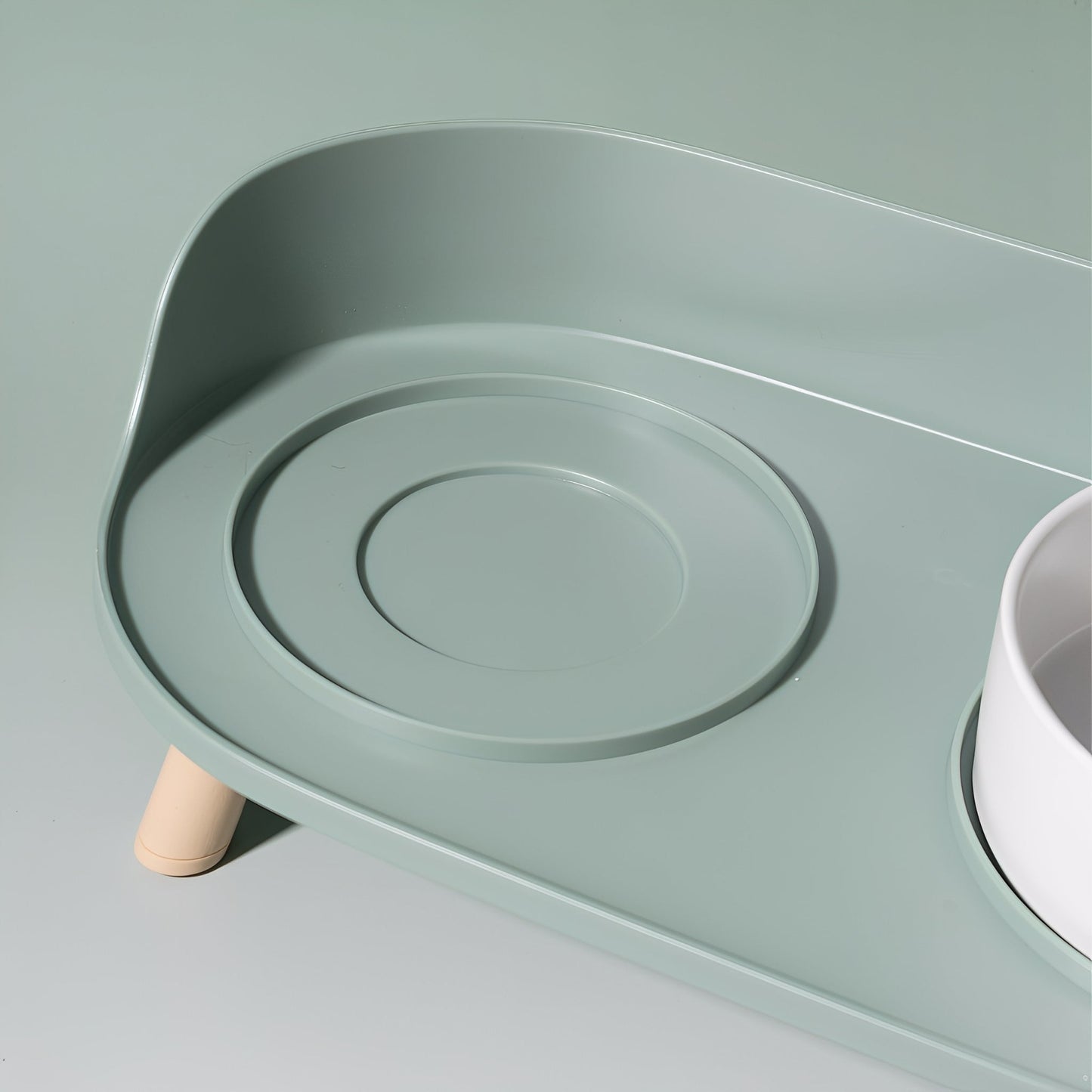 bowlhaven - katten dubbele voerbak keramiek verhoogd - mivero