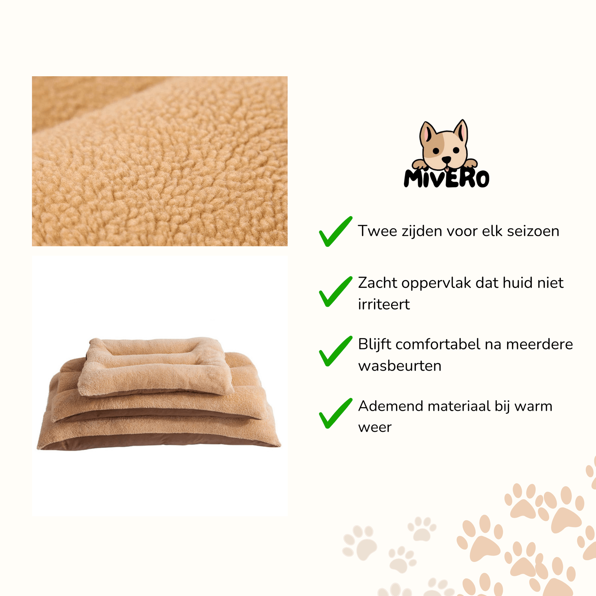 Breeza - Ademend Reversibel Hondenbed - Mivero
