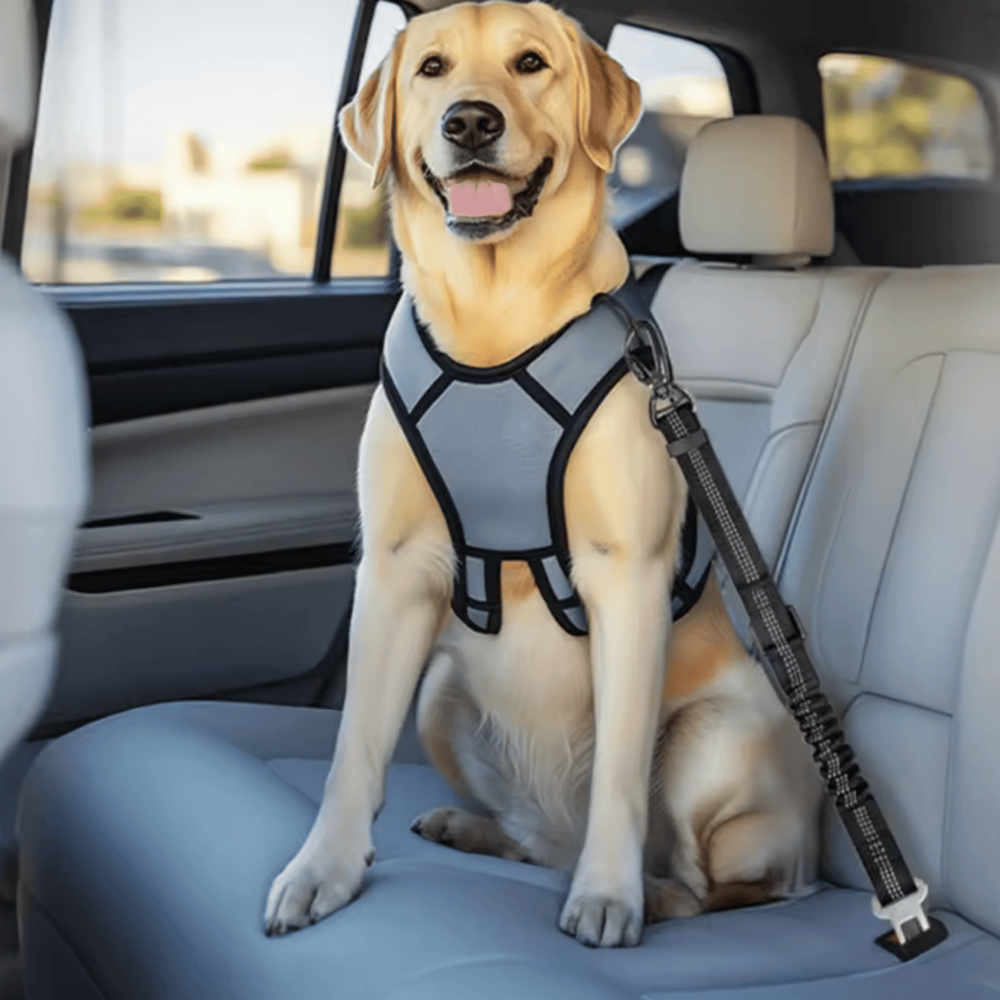 bufbelt - honden autogordel verstelbaar elastisch - mivero