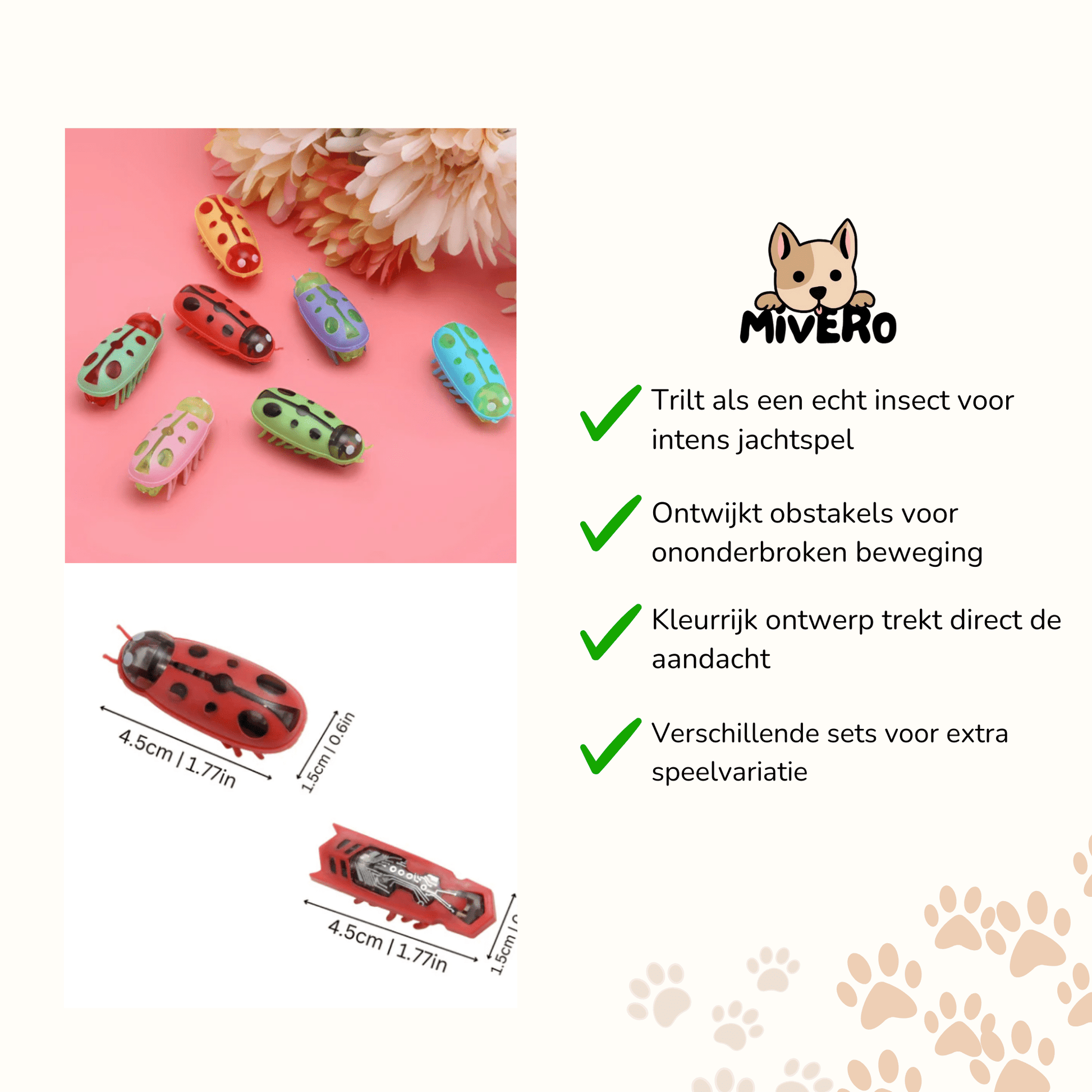 BugRush - Vibrerend Obstakelvrij Katteninsect - Mivero