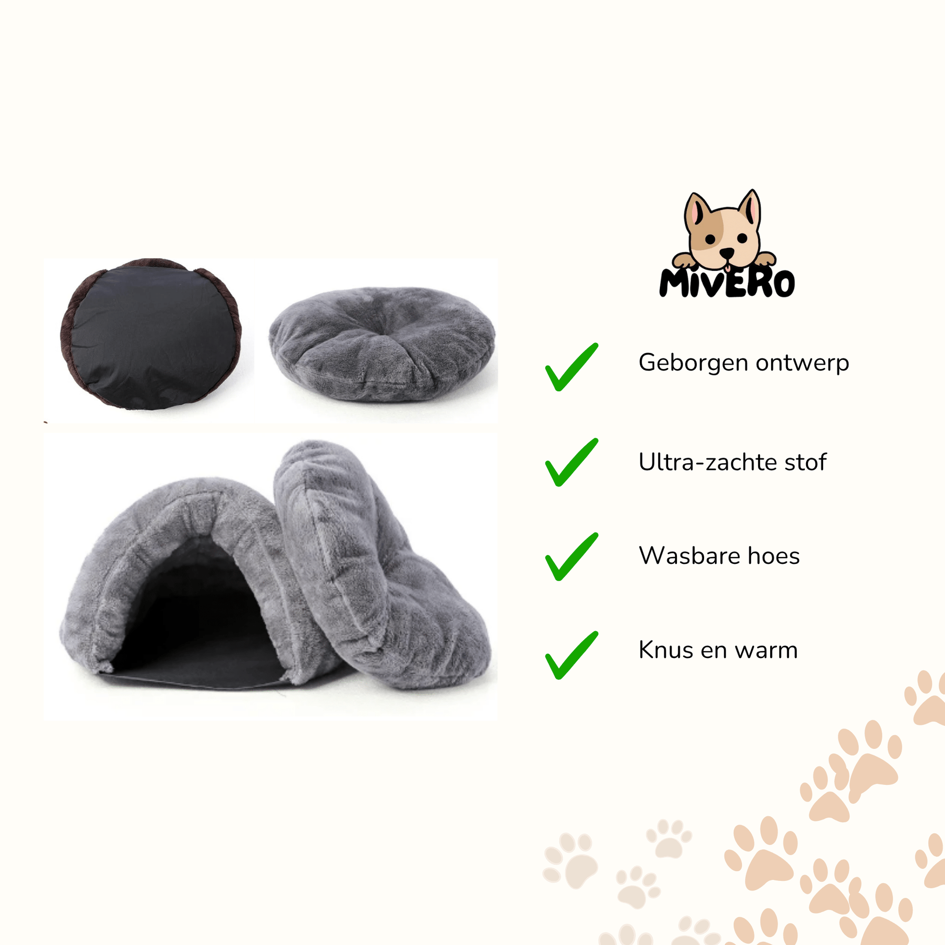 BurrowBed - Pluche Knus Hondenbed - Mivero