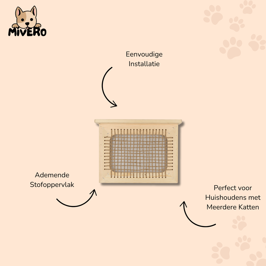 CatZen - Stabiele Wandplank Kat - Mivero