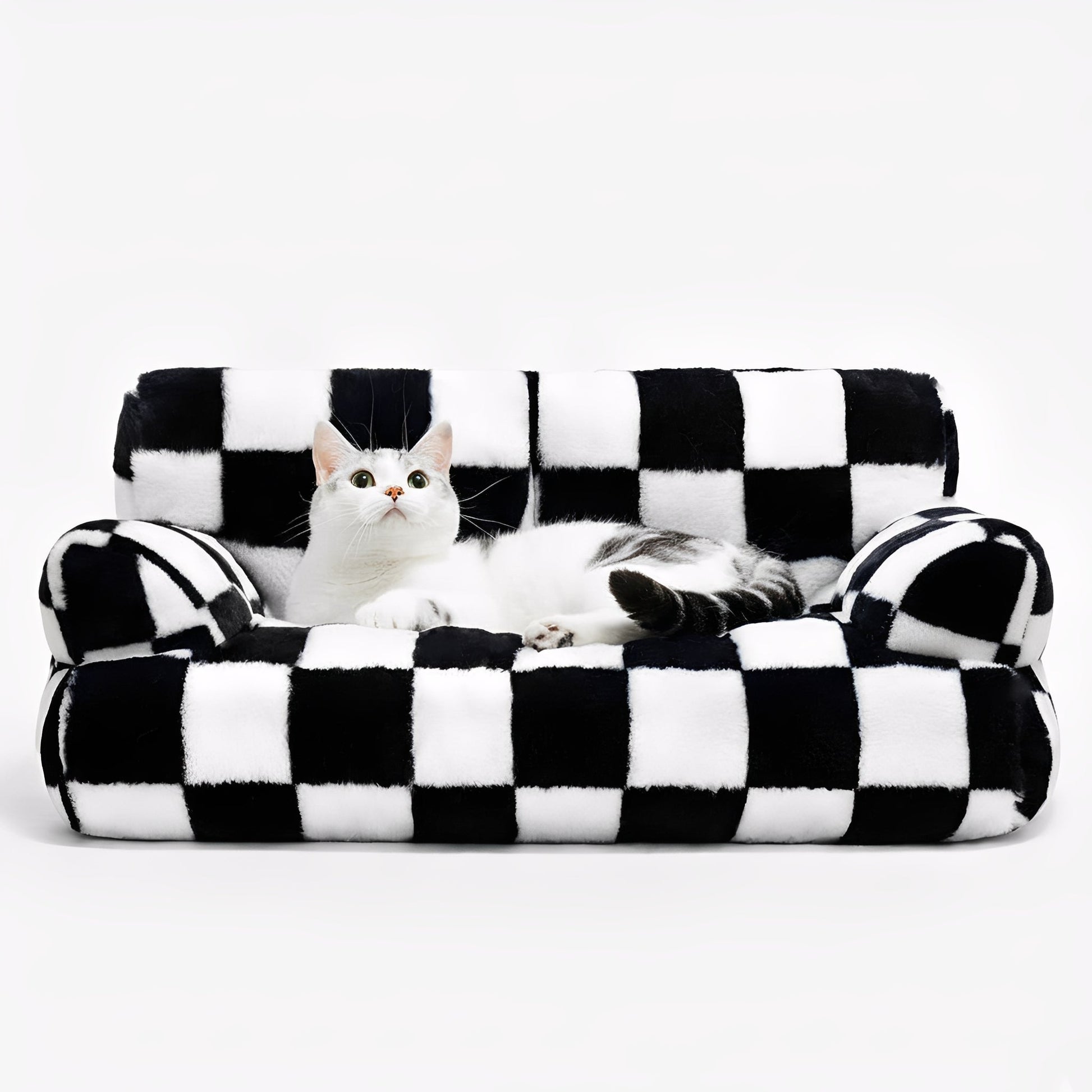 CheckNest - Kattenbed Geruit Wasbaar Antislip - Mivero