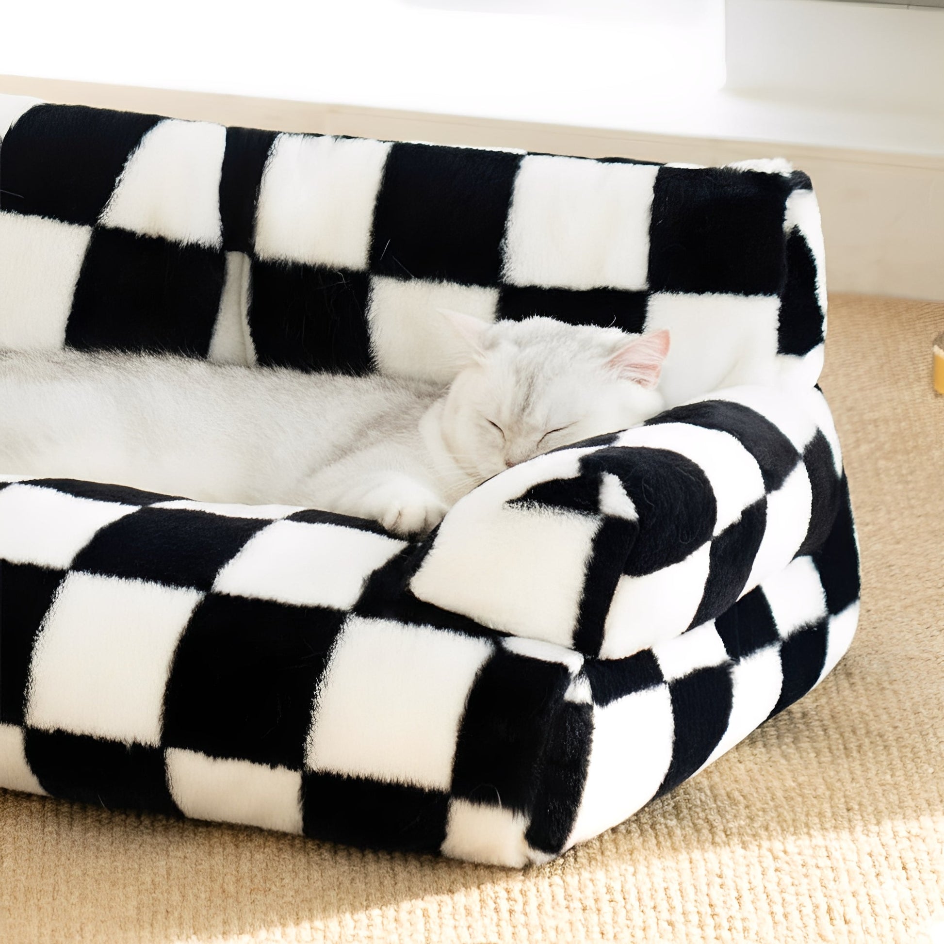 CheckNest - Kattenbed Geruit Wasbaar Antislip - Mivero