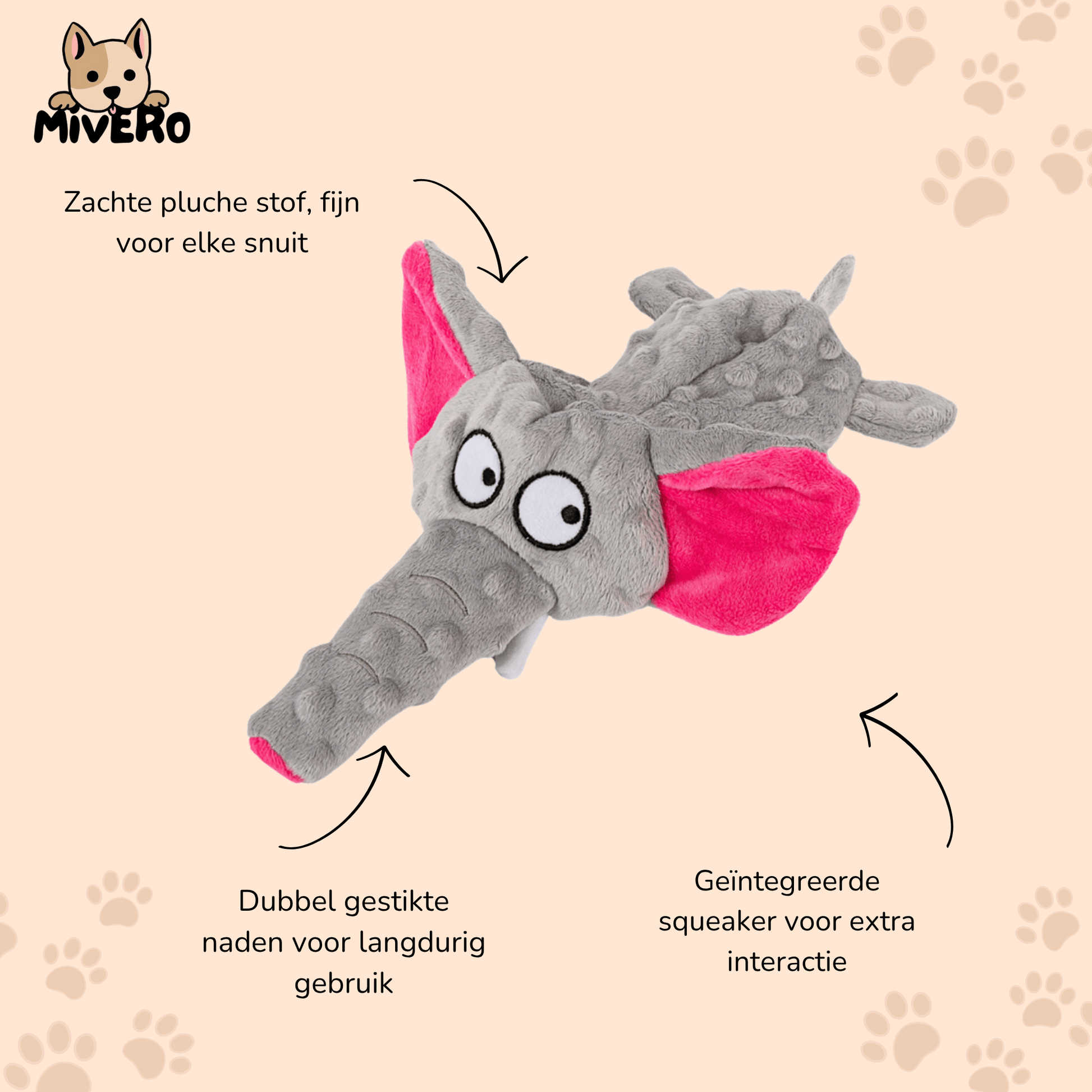 ChewBuddy - Kauwbestendig Knuffelspeeltje Hond - Mivero