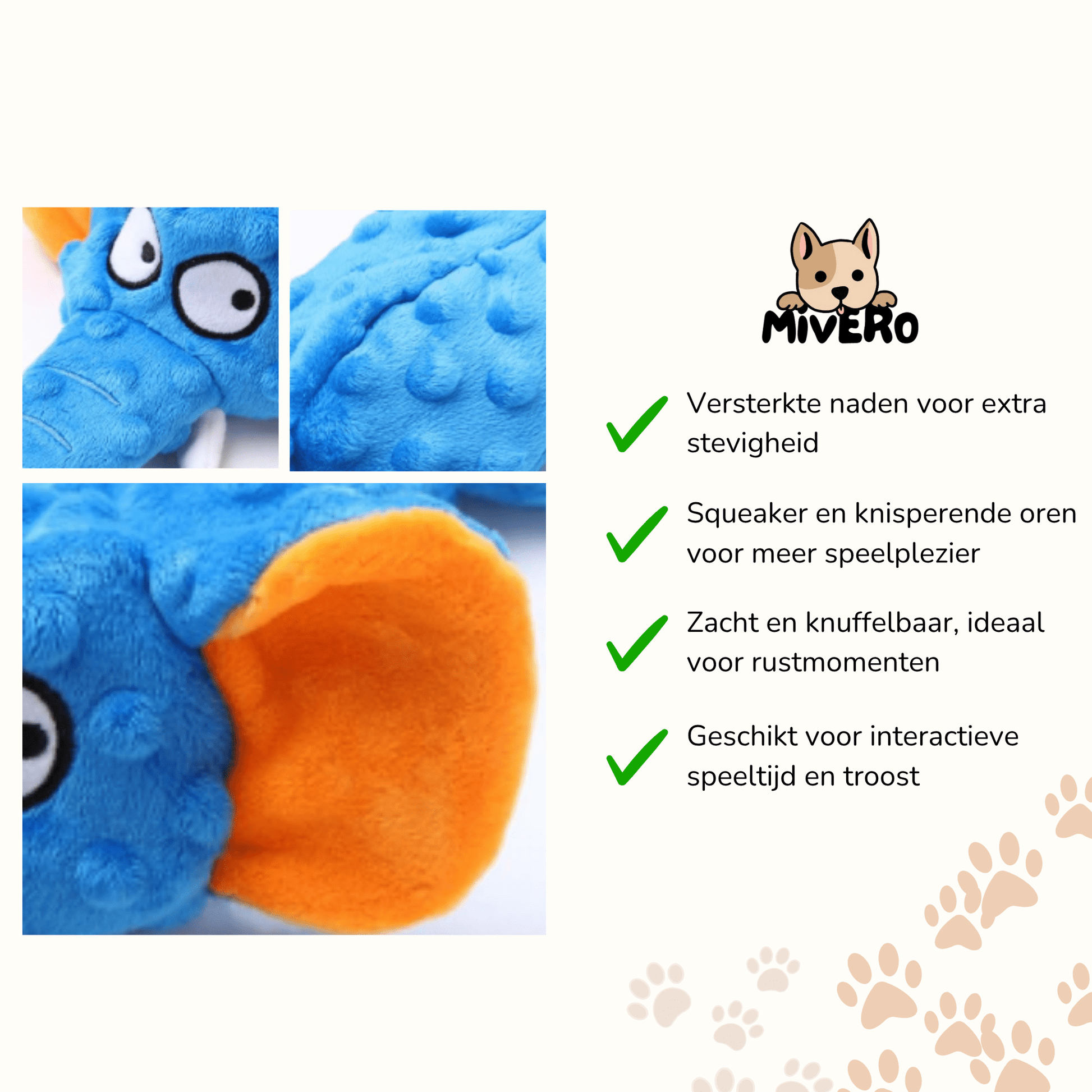 ChewBuddy - Kauwbestendig Knuffelspeeltje Hond - Mivero