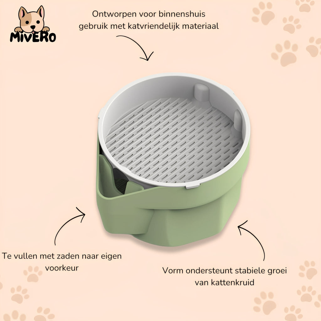 Chewfresh - Herbruikbare Kattenkruid Kweekbeker - Mivero