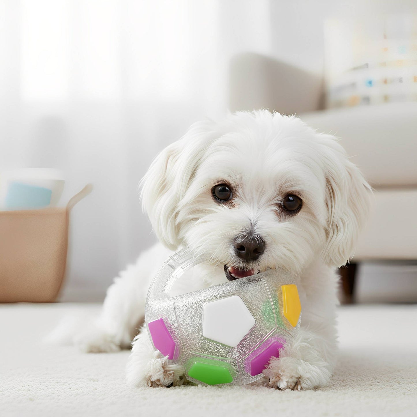 chewmate - honden speelbal anti stress met pieper - mivero