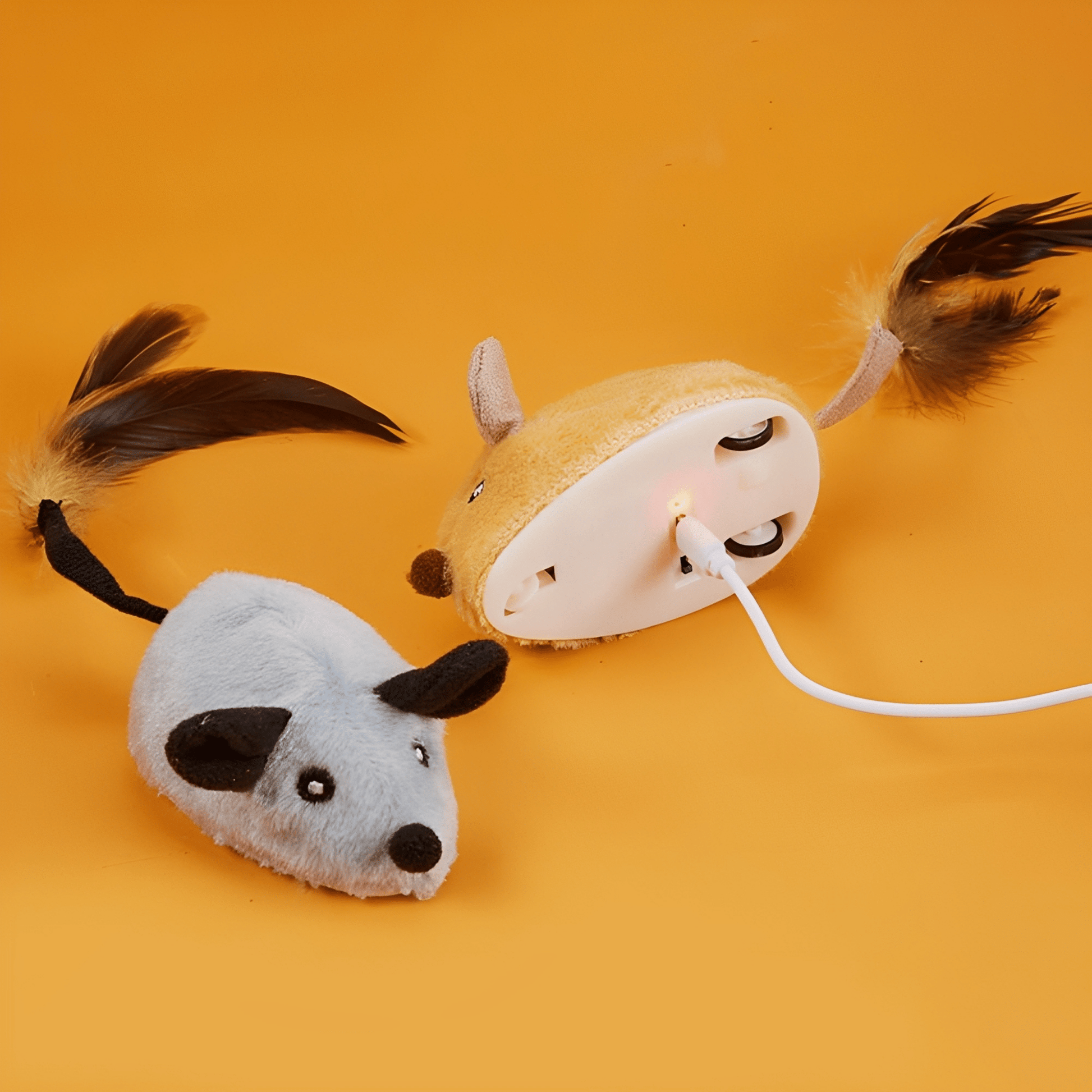 Chirpster - Kattenspeelgoed Muis met Veer Interactief - Mivero