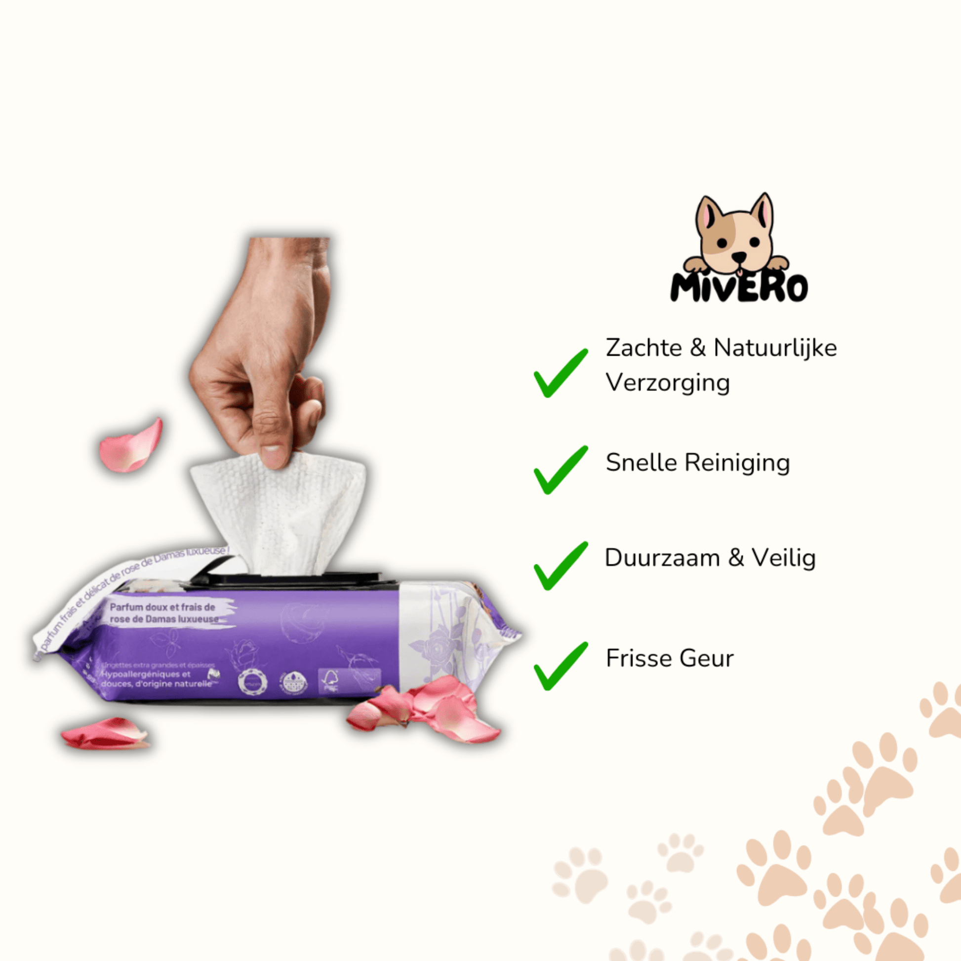 Cleanique - Hydraterende Reinigingsdoekjes Hond - Mivero