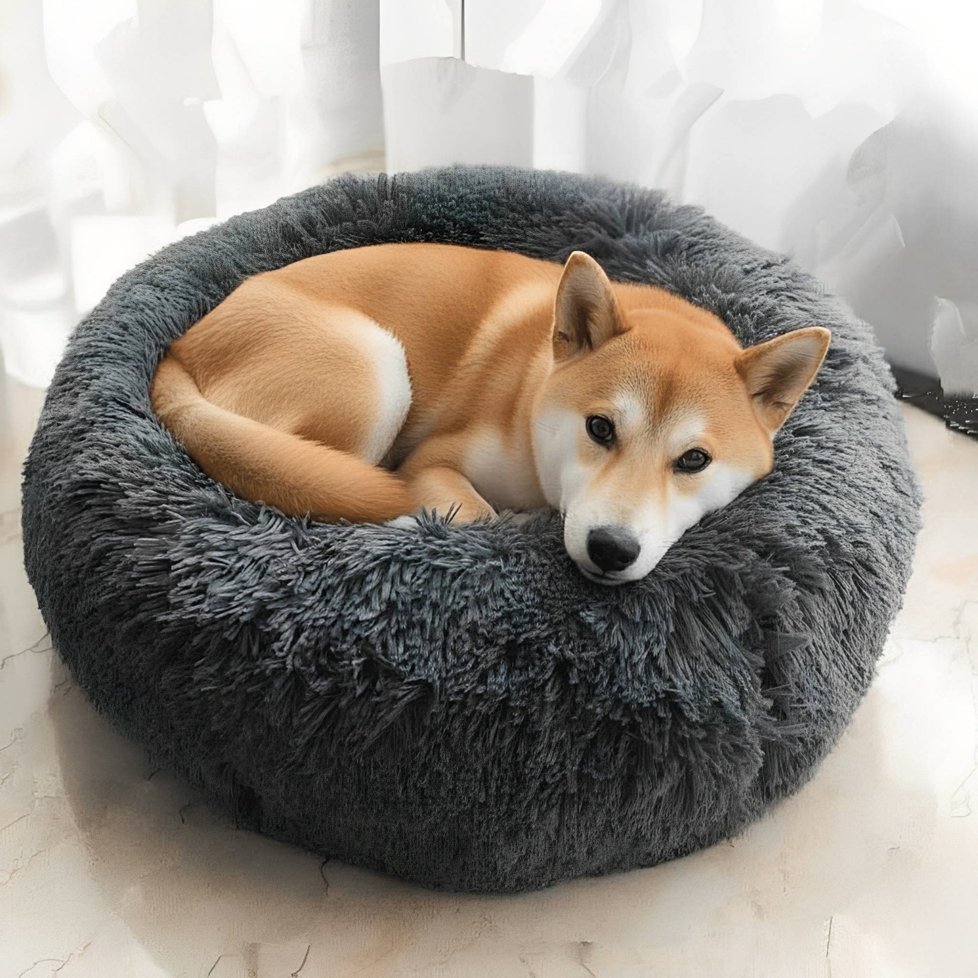 Cloud 9 Hondenbed - KaHondenmand Donut Kalmerend Pluche - Mivero