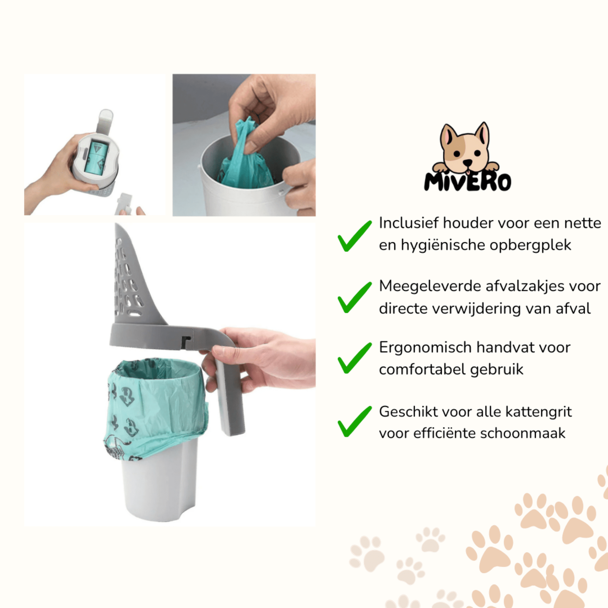 ClumpClear - Hygiënische Opslag Kattenschep - Mivero