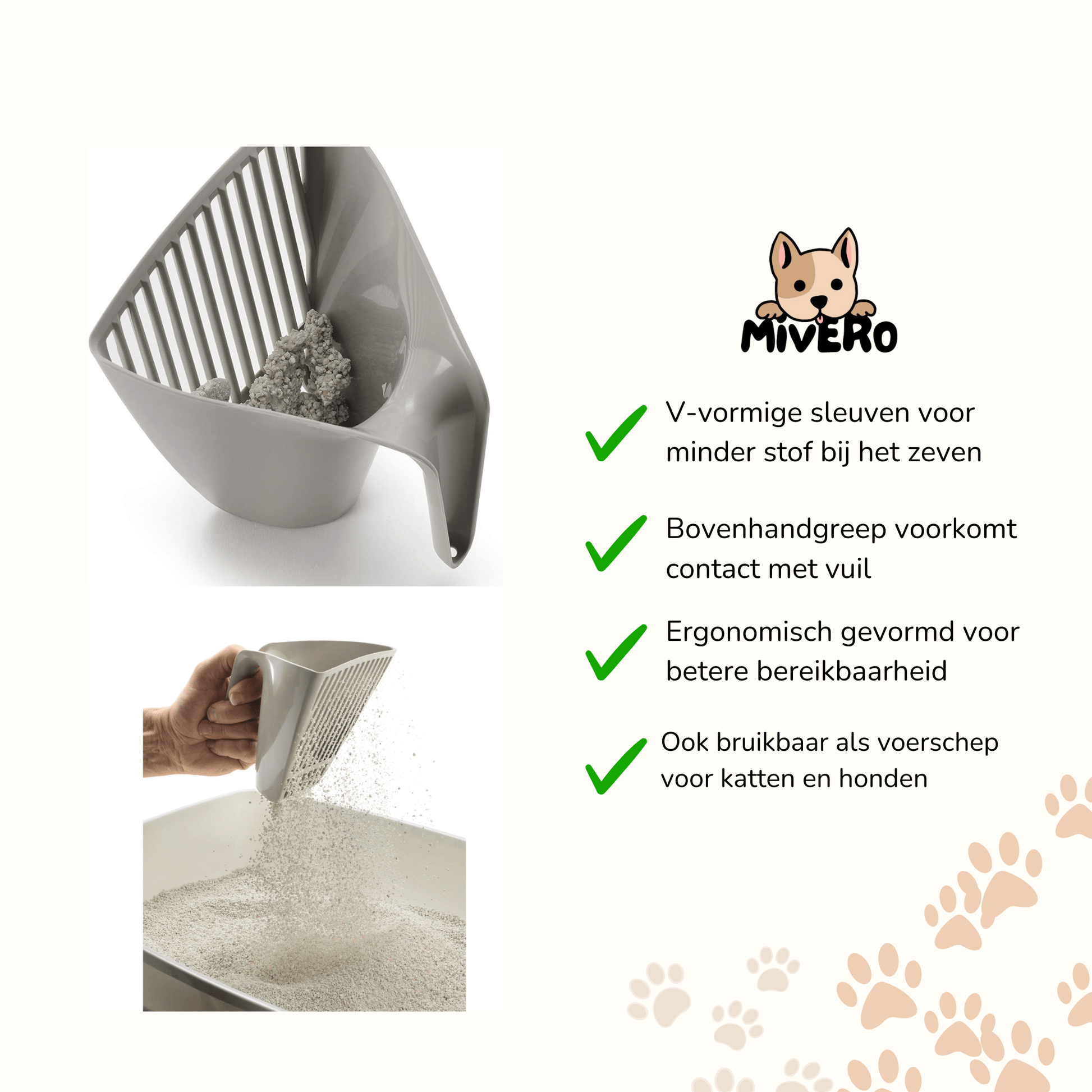 Clumpix - Stofvrije Hygiënische Kattenbakschep - Mivero