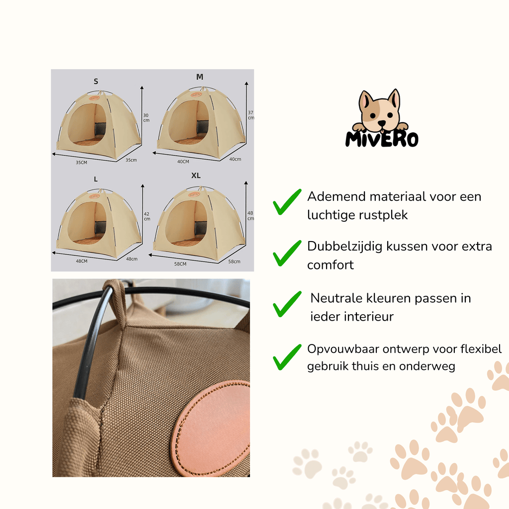 CoolNest - Ademend Opvouwbaar Kattenzelt - Mivero