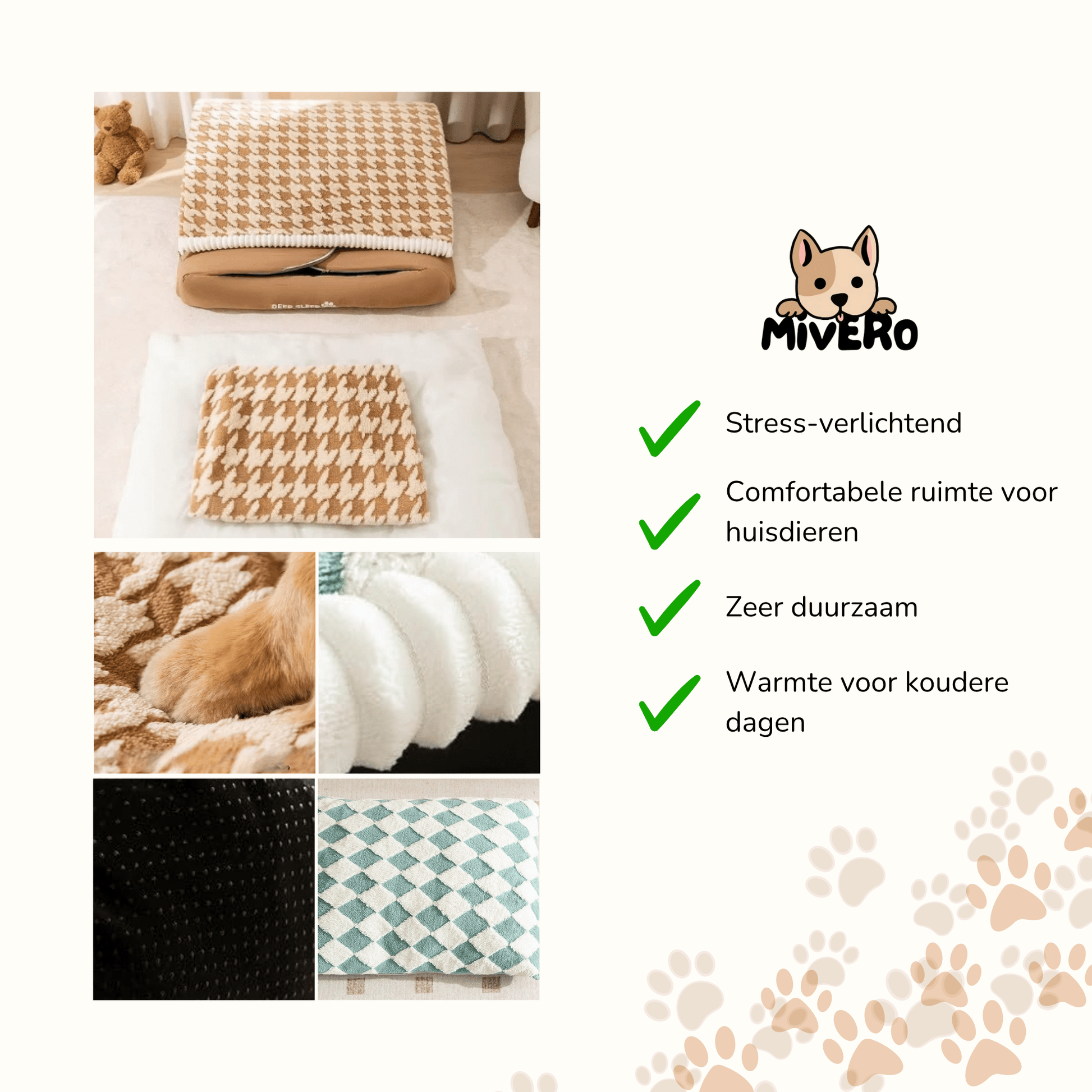 CozyDen - Knus verhoogd huisdierenbed - Mivero