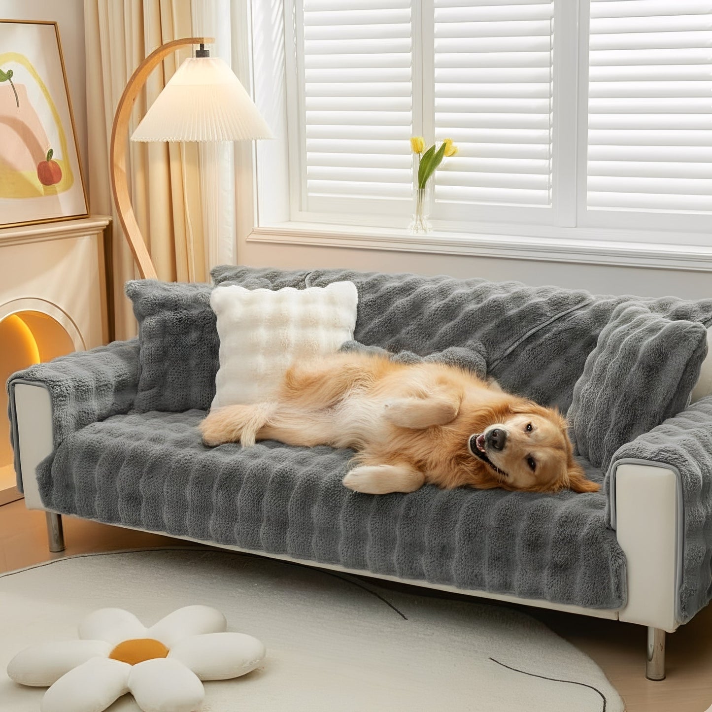 cuddlelock - bankhoes honden antislip pluche - mivero