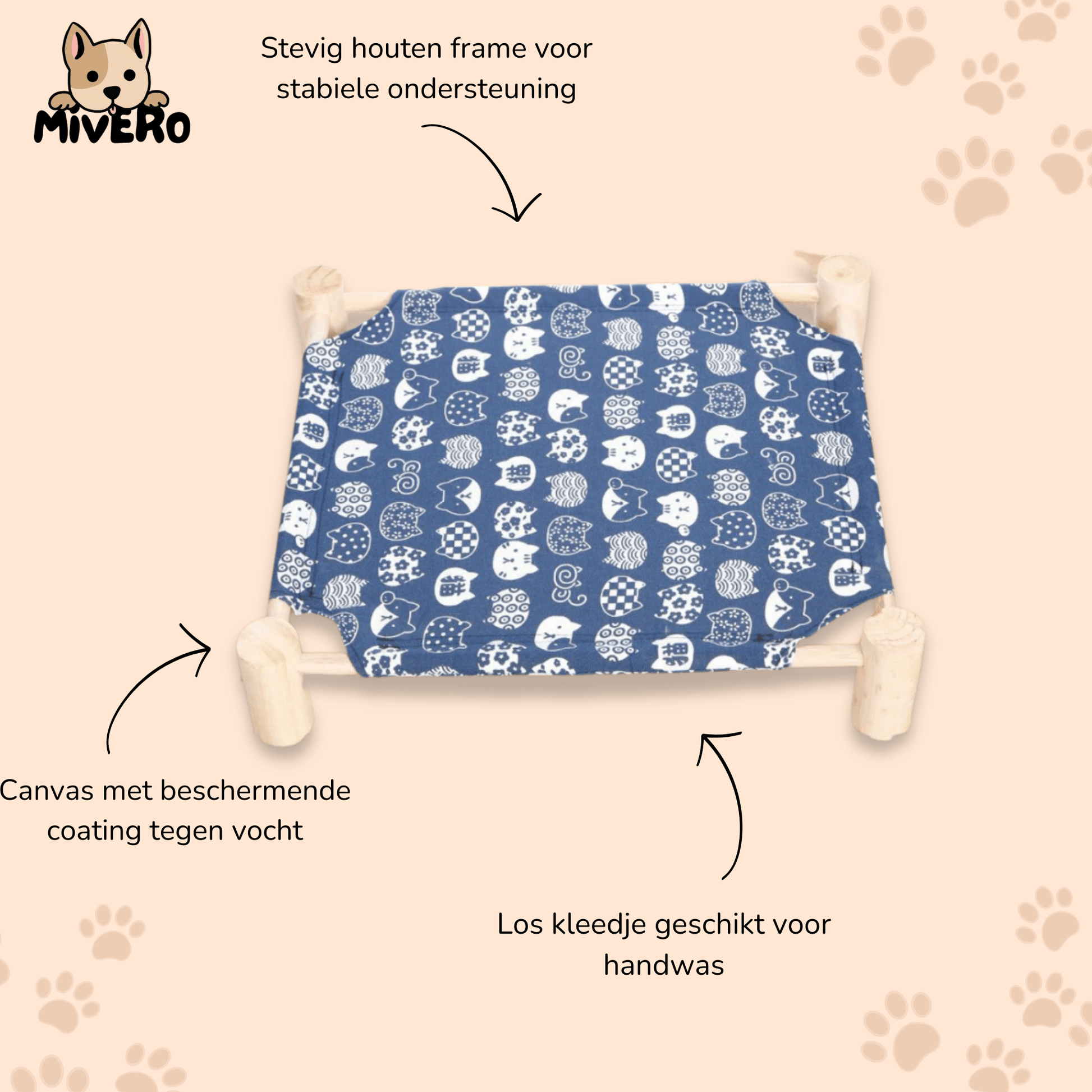 Cushura - Verhoogde Vochtwerende Kattenhangmat - Mivero