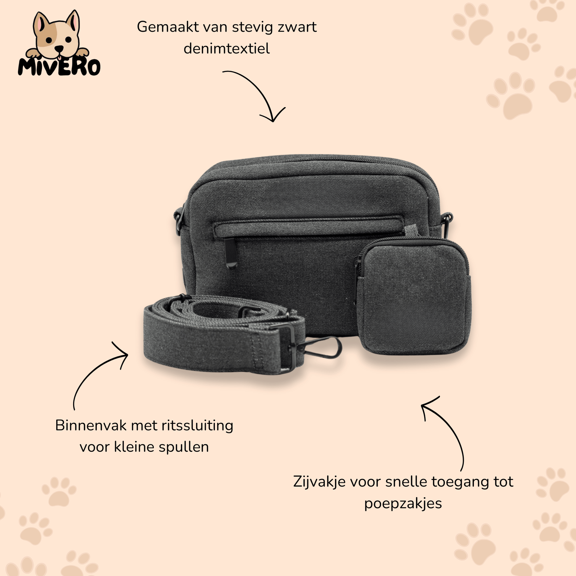 Denidog - Denim Wandel Hondenheuptas - Mivero