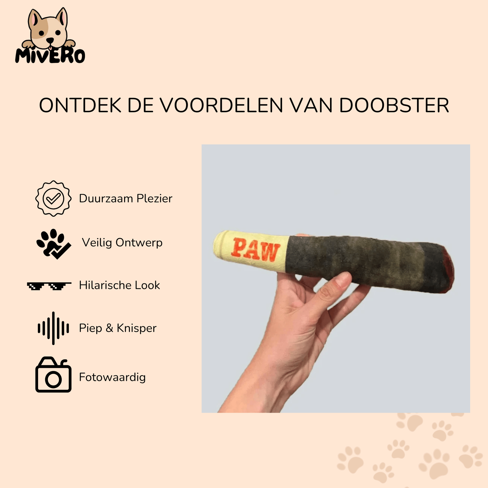 Doobster - Hilarisch Knisperend Hondenspeeltje - Mivero