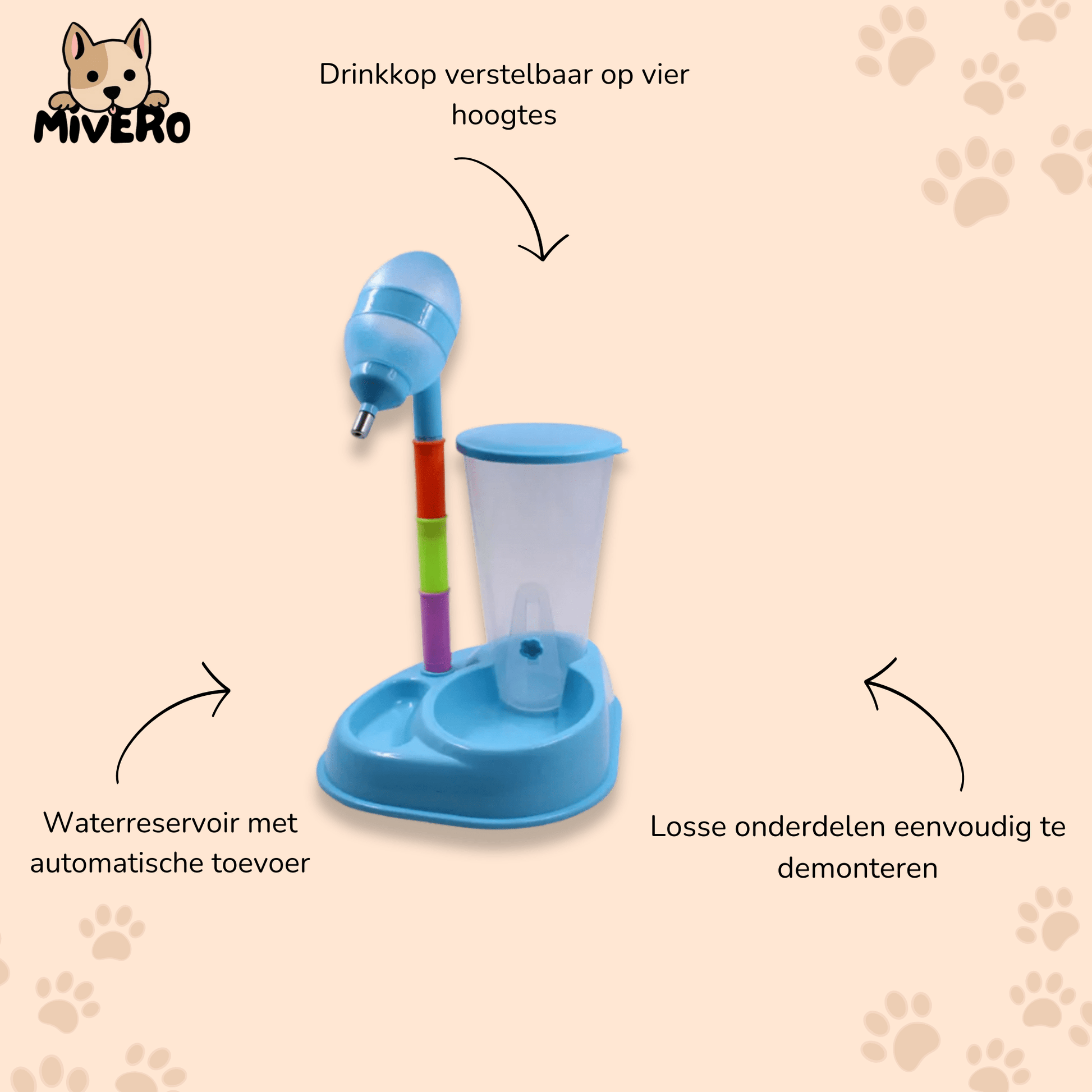 Drinksy - Ergonomische Automatische Voerbak - Mivero