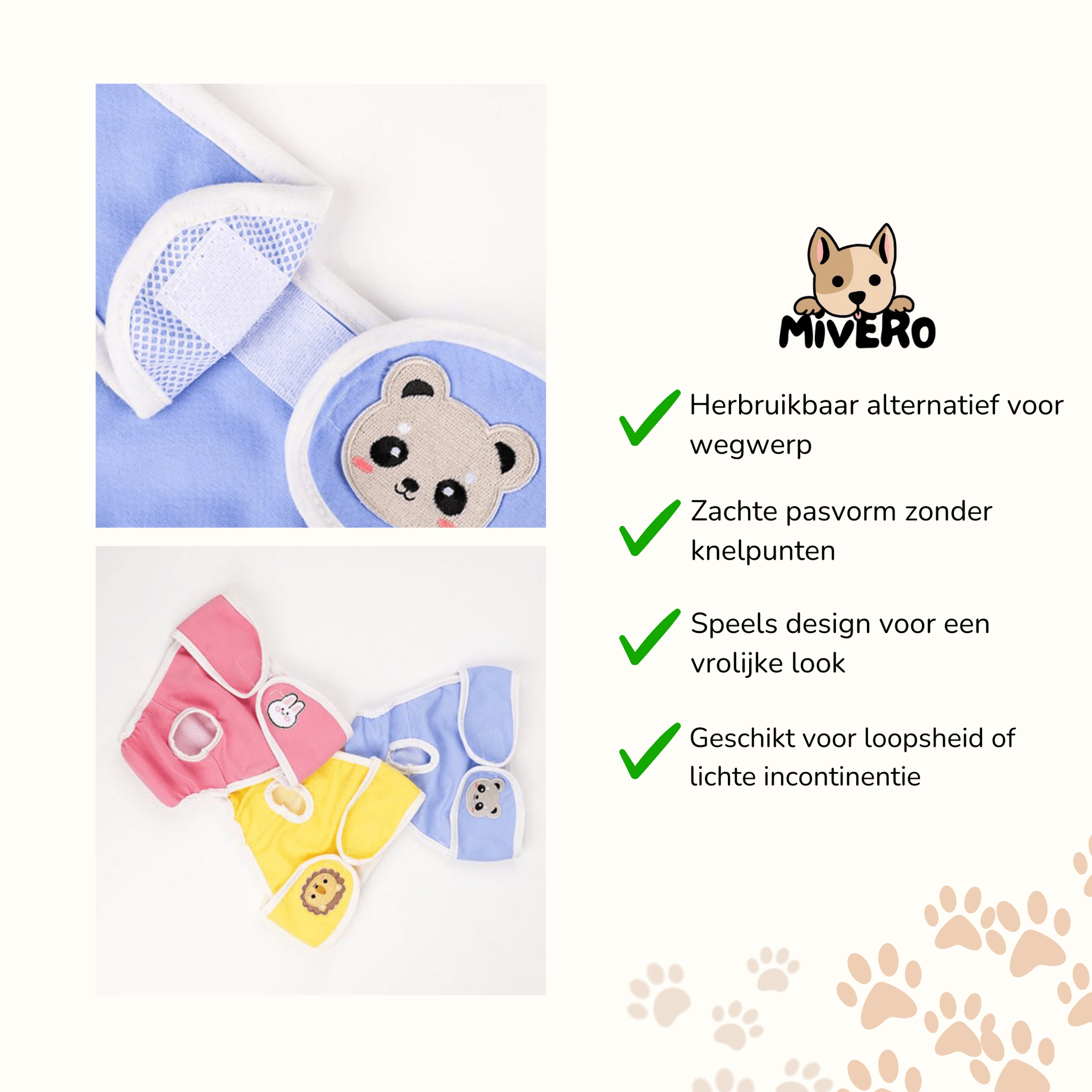 DryBuddy - Herbruikbare Hygiënische Hondenonderbroek - Mivero
