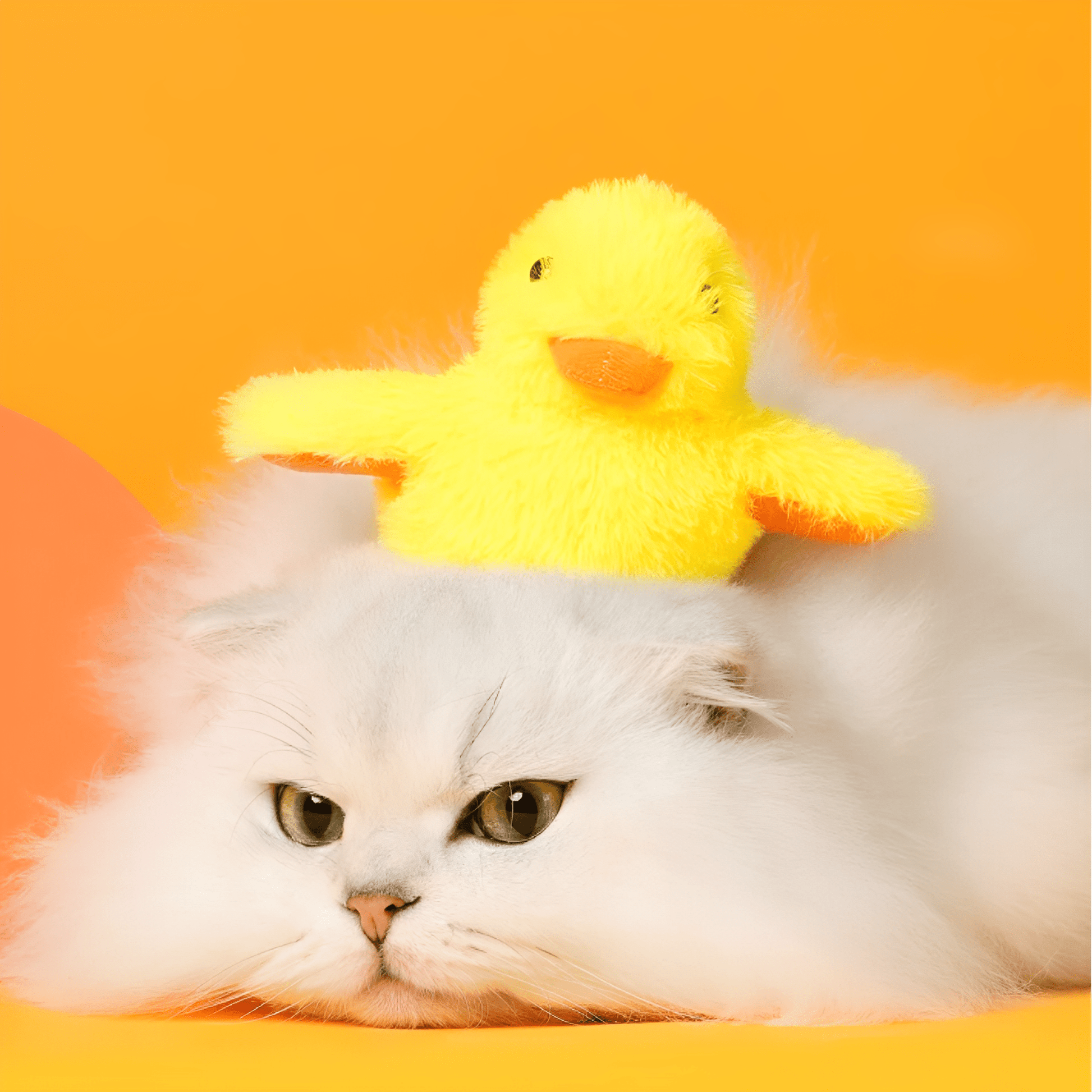 Ducksy - Kattenspeeltje Flappende Eend Met Geluid USB - oplaadbaar - Mivero