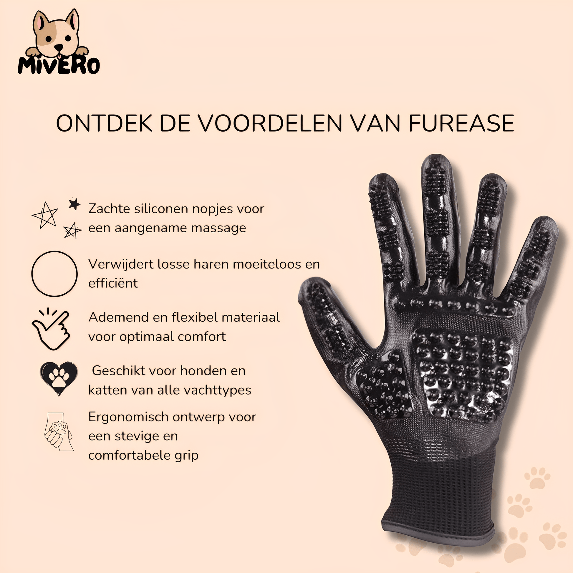 FurEase - Herbruikbare Zelfreinigende Dierenhaarverwijderaar - Mivero