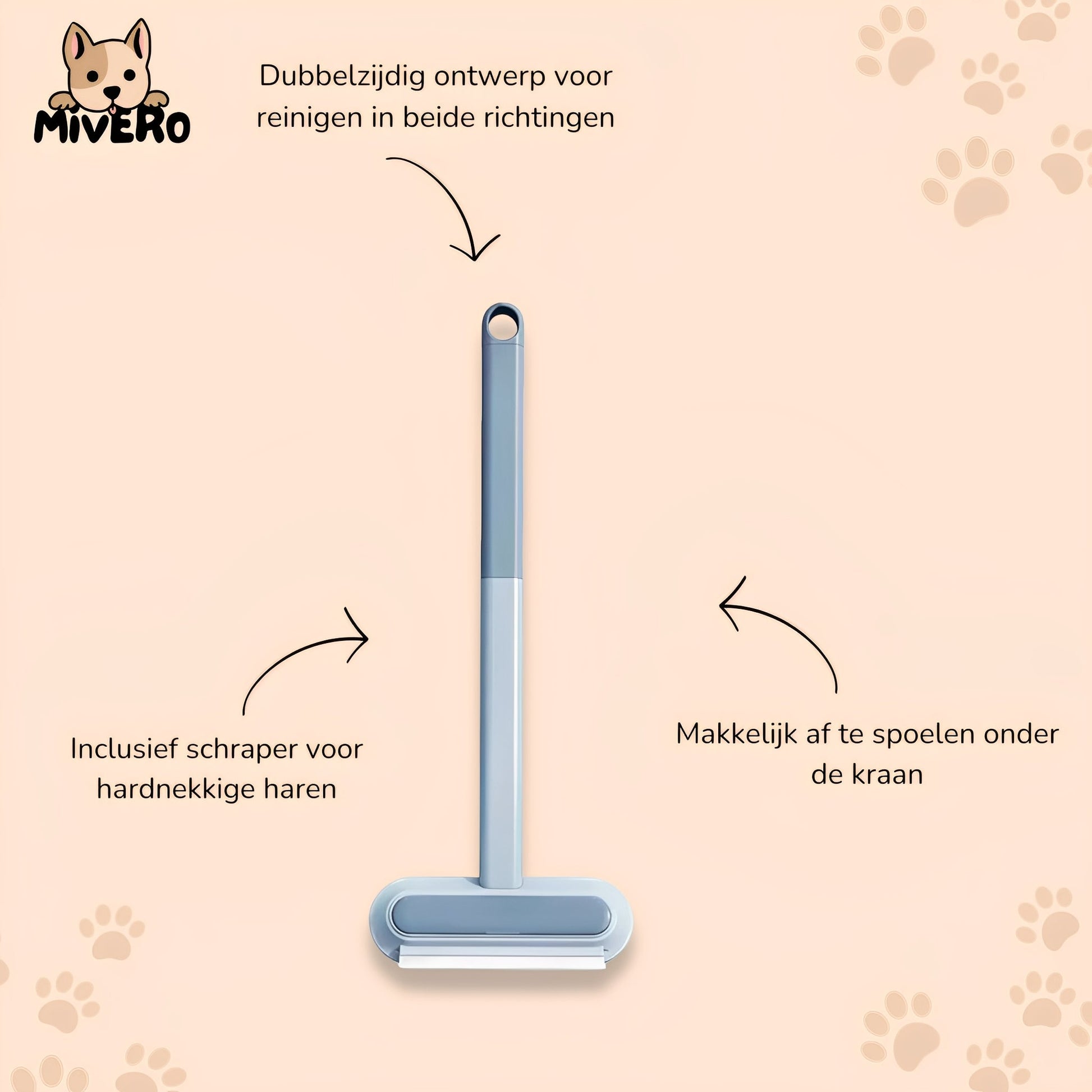 FurSweep - Dubbelzijdige Schraper Haarverwijderaar - Mivero