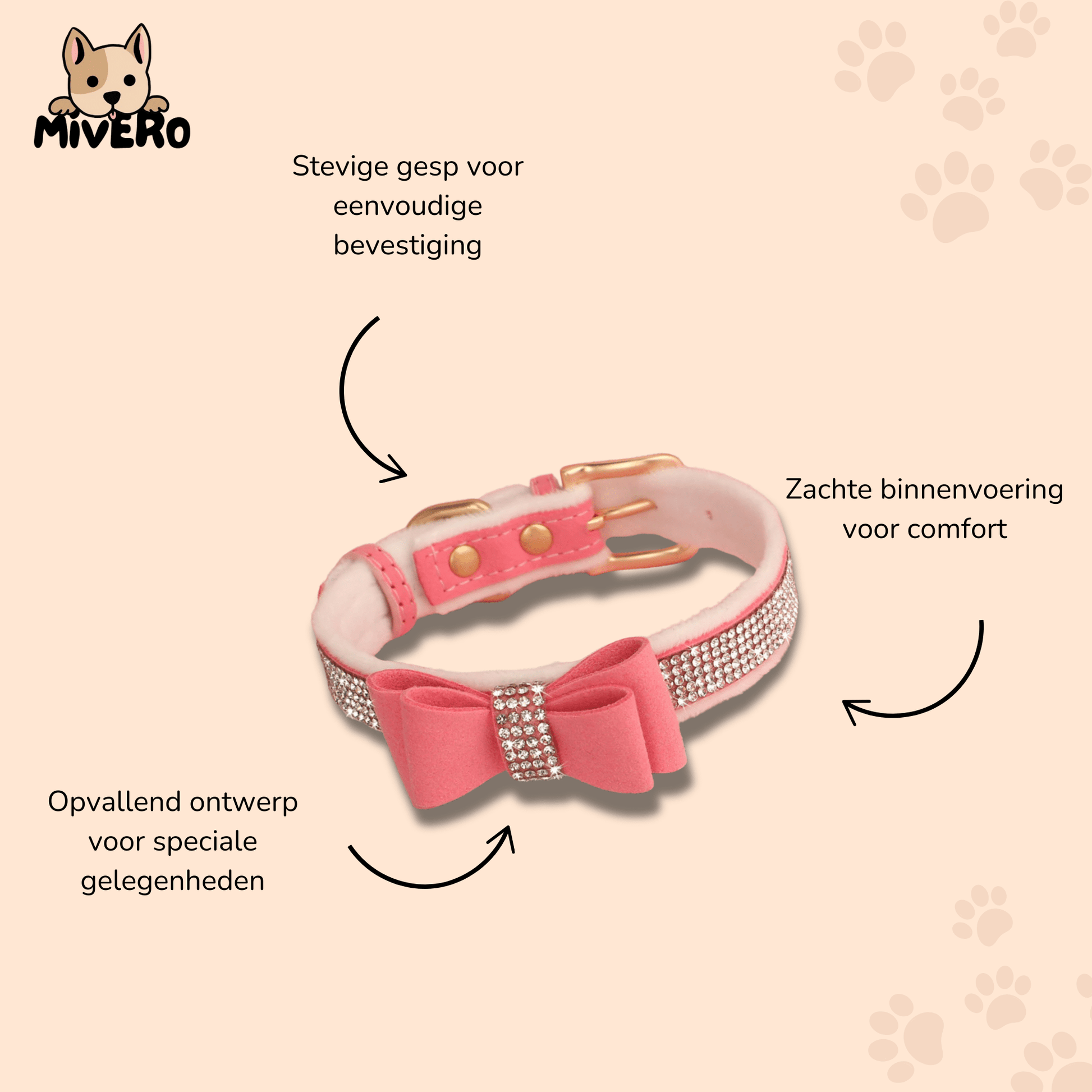 GlamPaw - Sprankelende Luxe Huisdierhalsband - Mivero