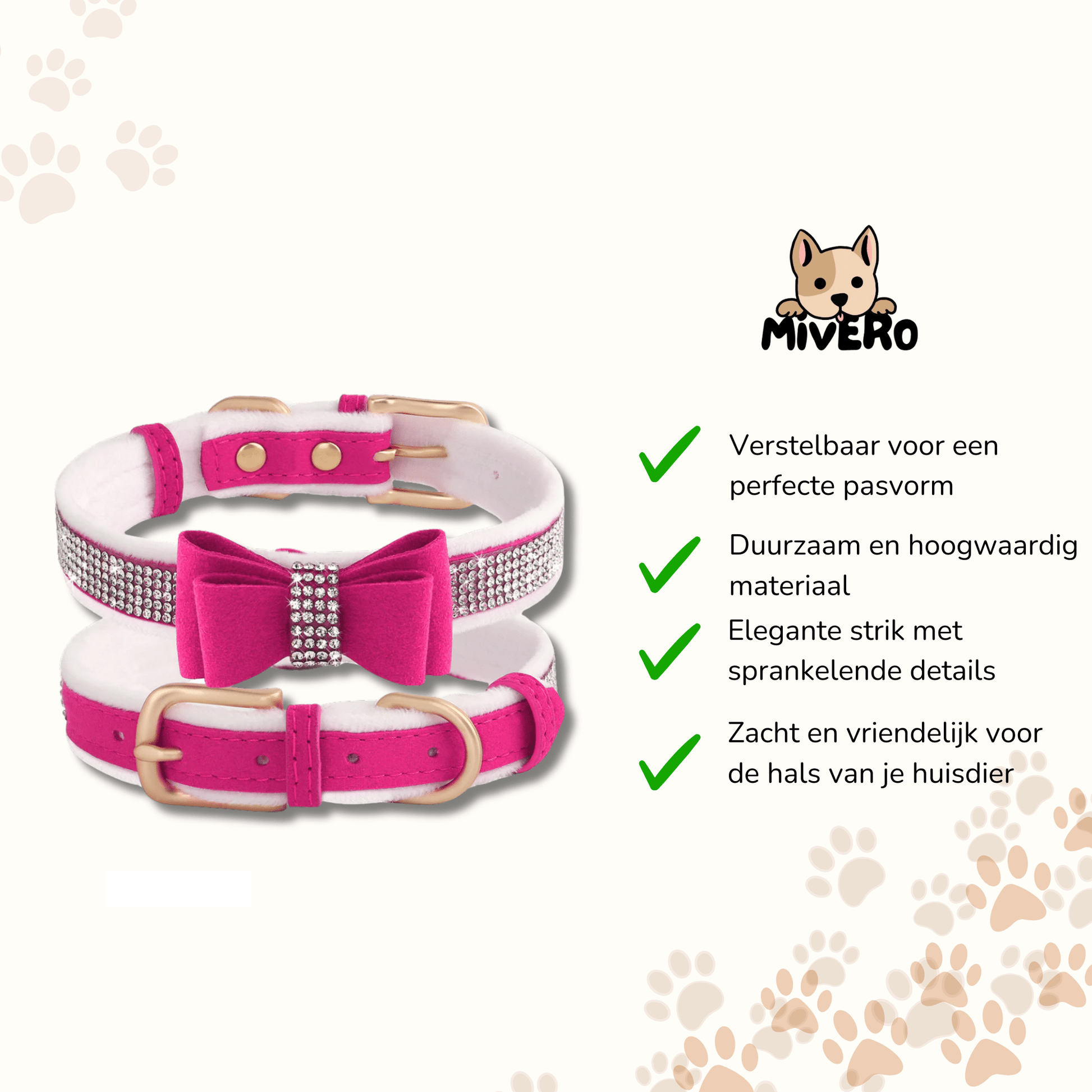 GlamPaw - Sprankelende Luxe Huisdierhalsband - Mivero