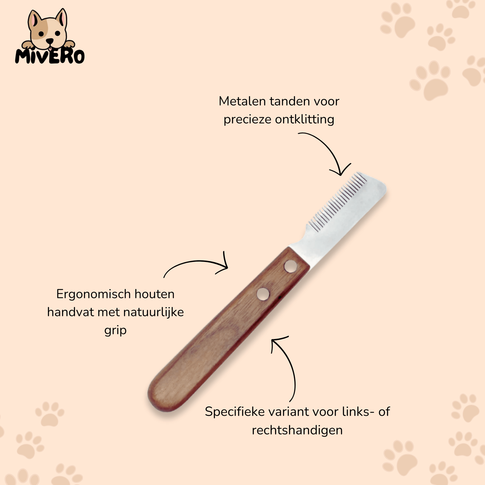 Glansor - Metalen Ontklittende Huisdierkam - Mivero