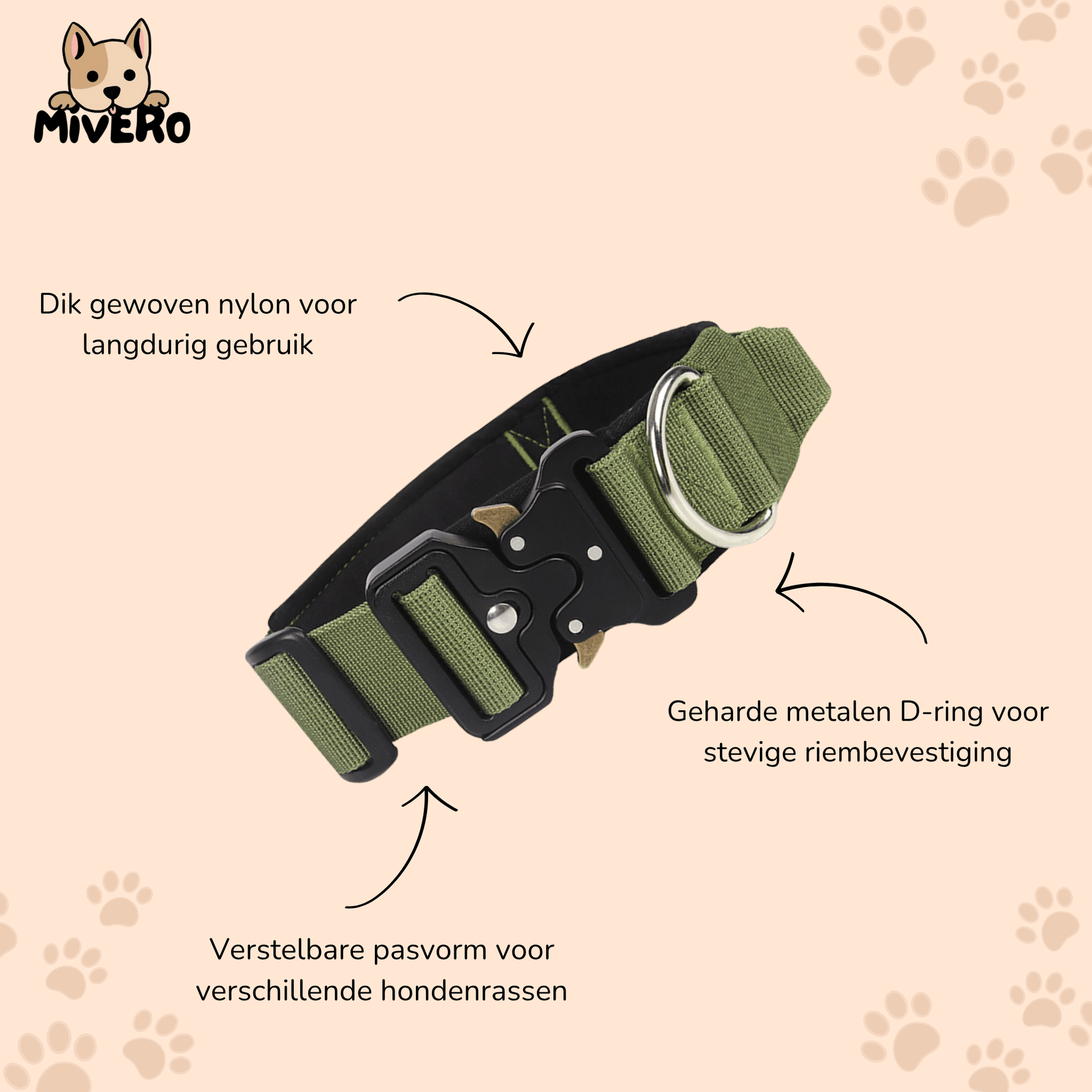 GripMax - Sterke Handgreep Hondenhalsband - Mivero