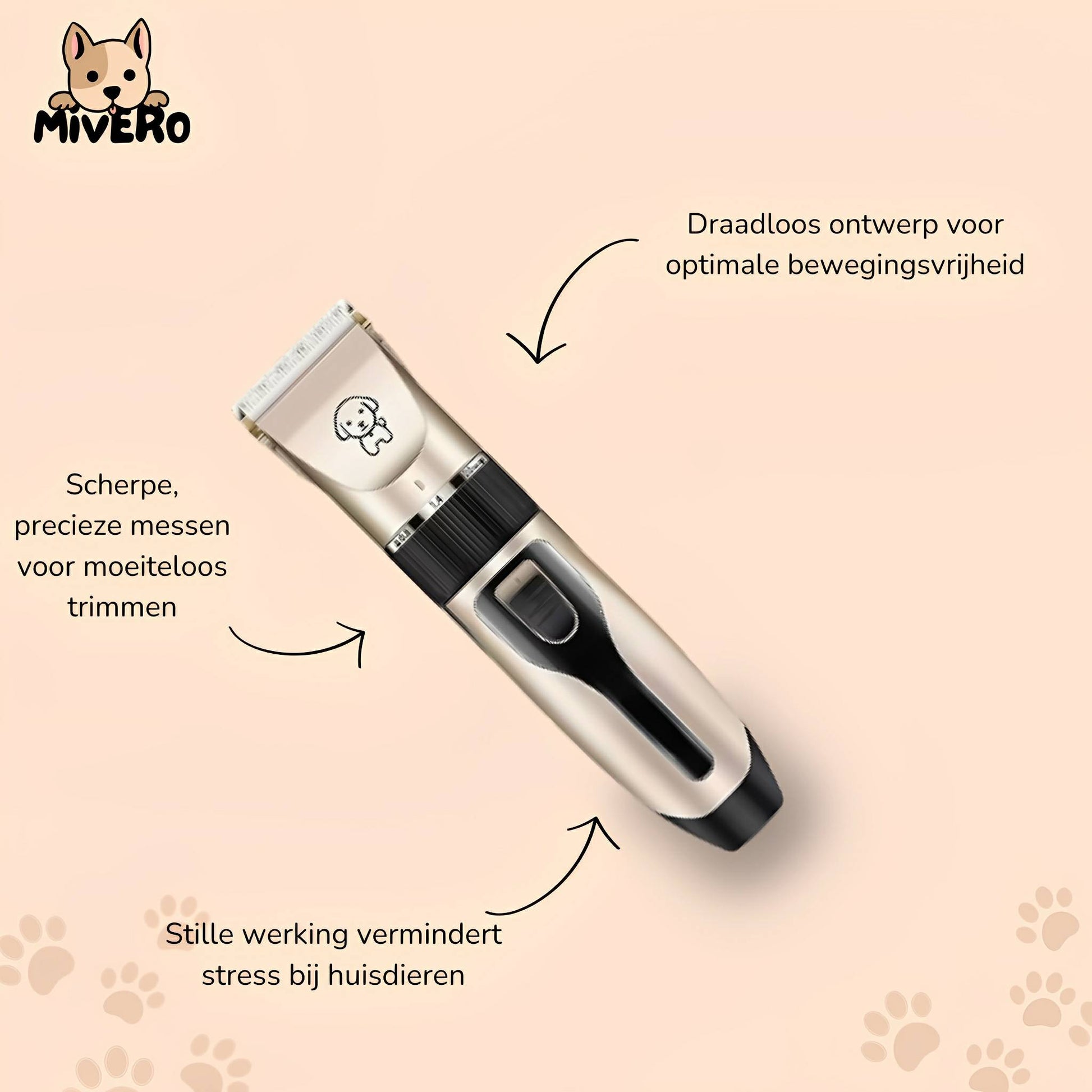 GroomZen - Stille Professionele Tondeuse - Mivero