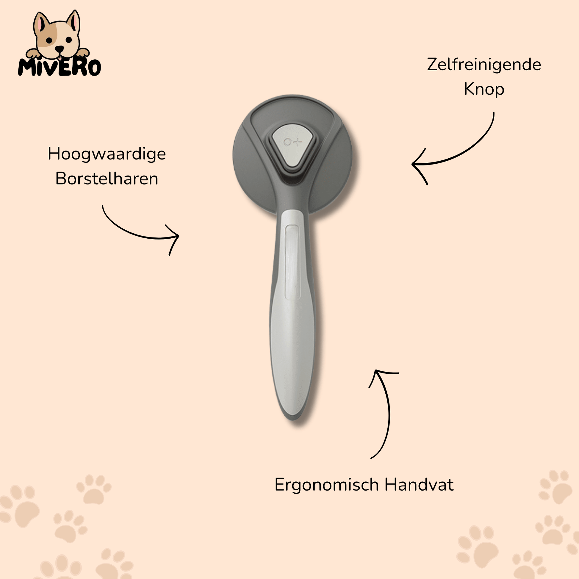 Groomzy - Haarverwijderende Kattenborstel - Mivero