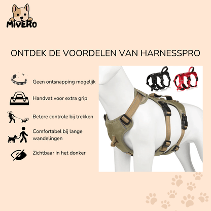 HarnessPro - Escapeproof Verstelbaar Hondentuig - Mivero