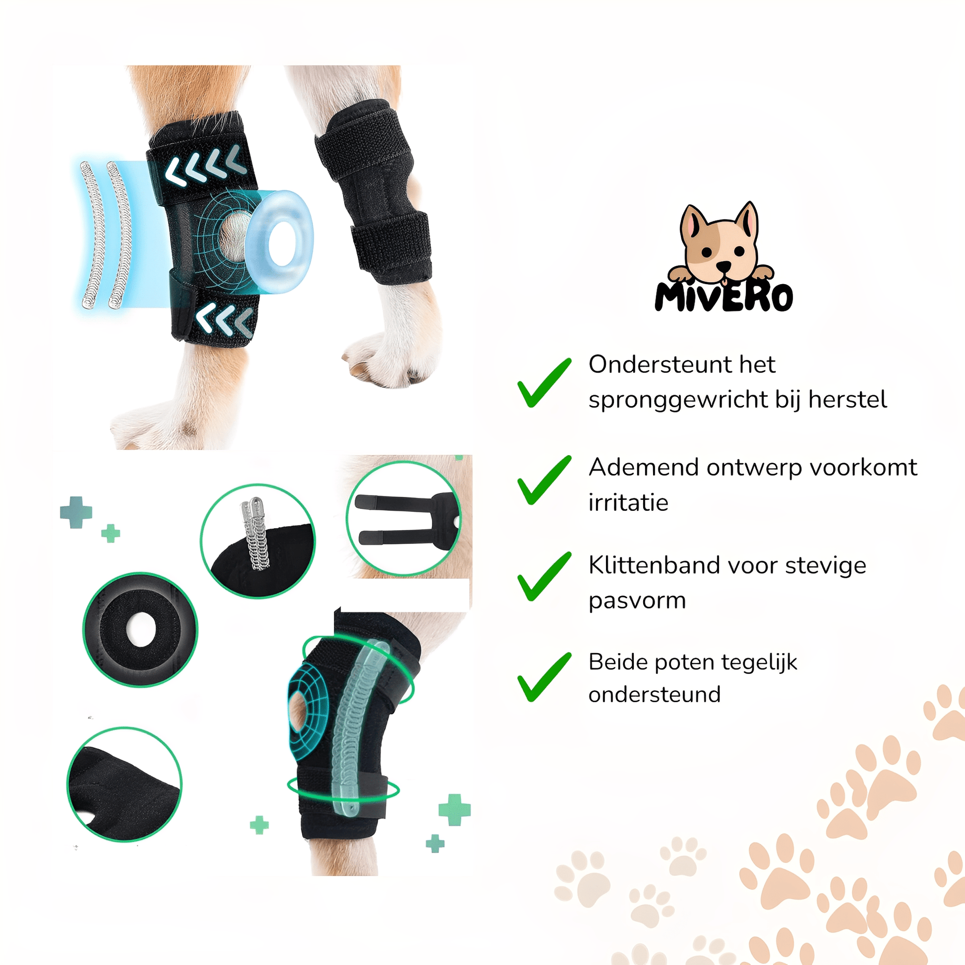 Healpaw - Ademende Achterpoot Brace - Mivero