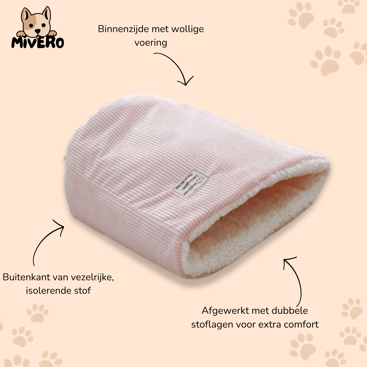 hibernest - knusse slaapzak kattenbed - mivero