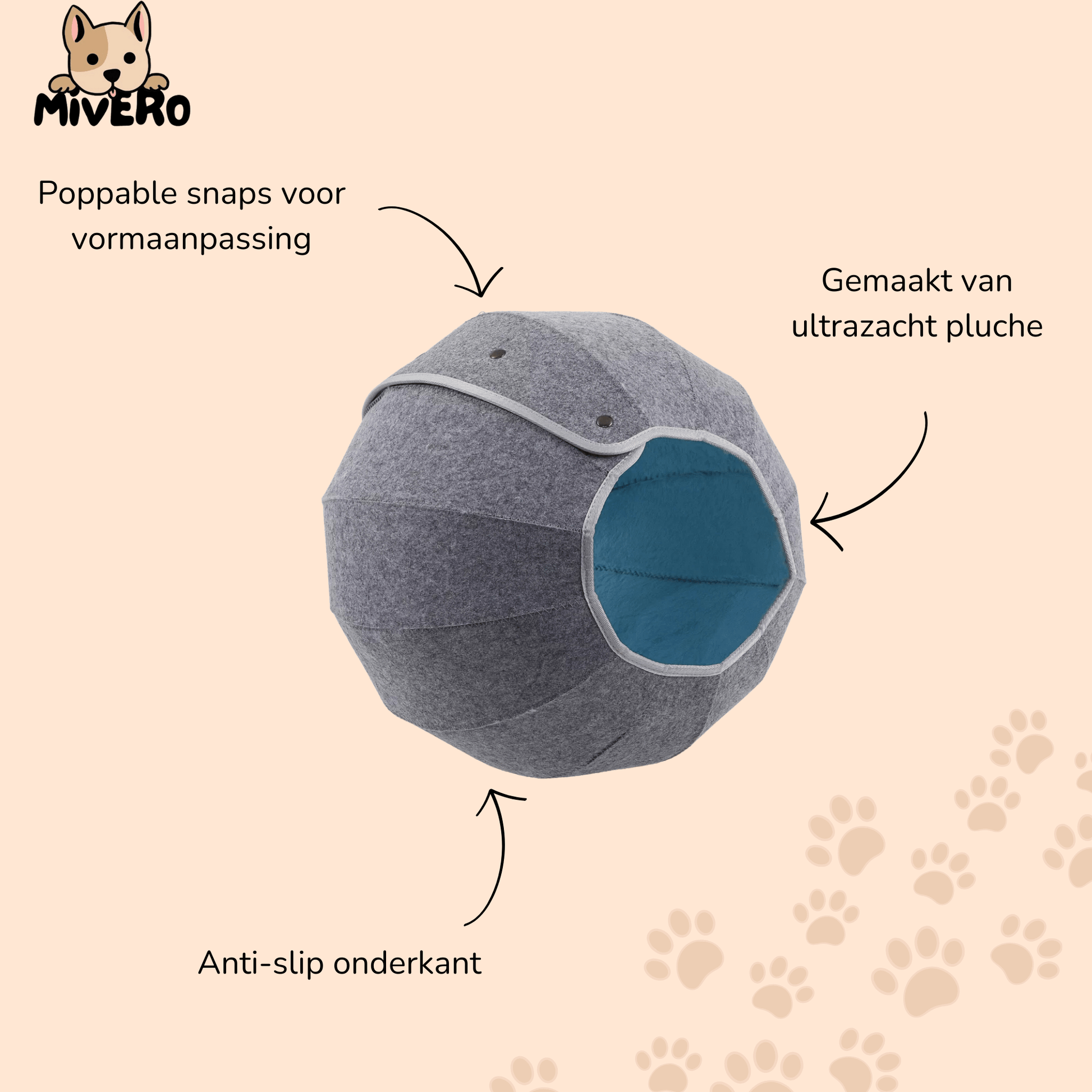 HideAway - Verstelbare Kattentunnel Bed - Mivero