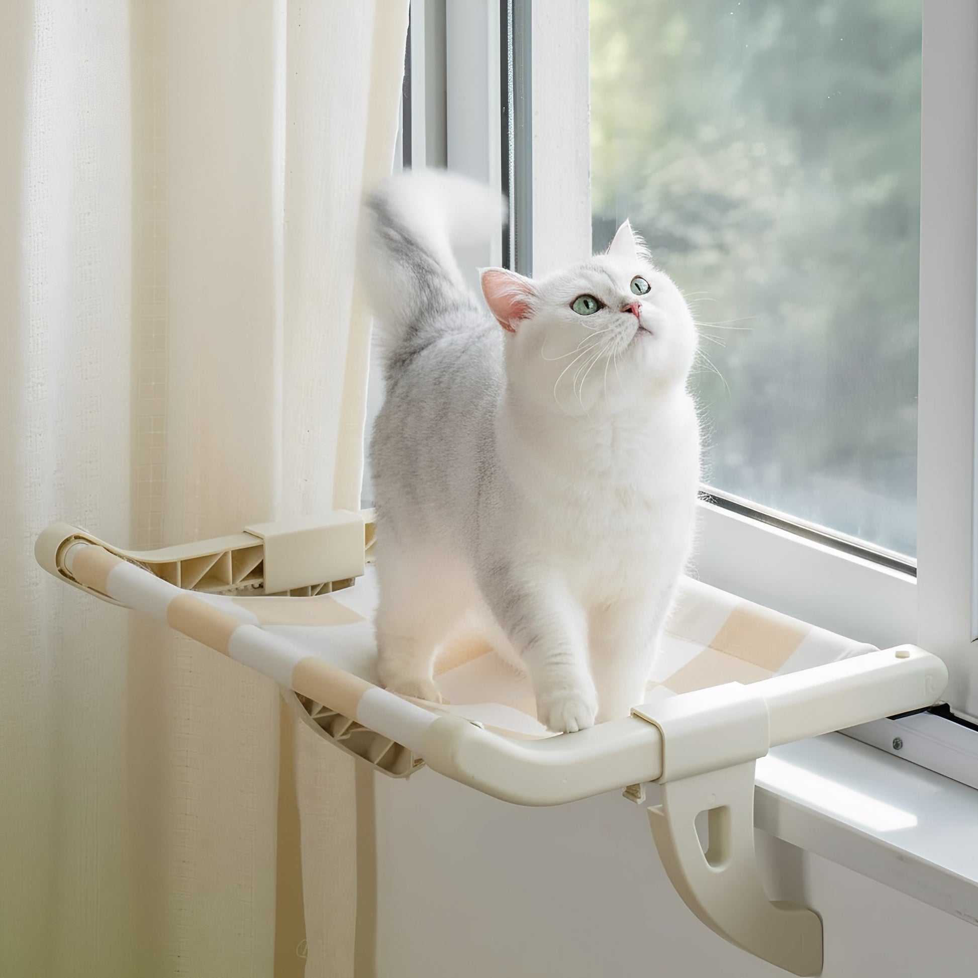 HookNook - Katten Vensterbankzitje Zonder Boren - Mivero