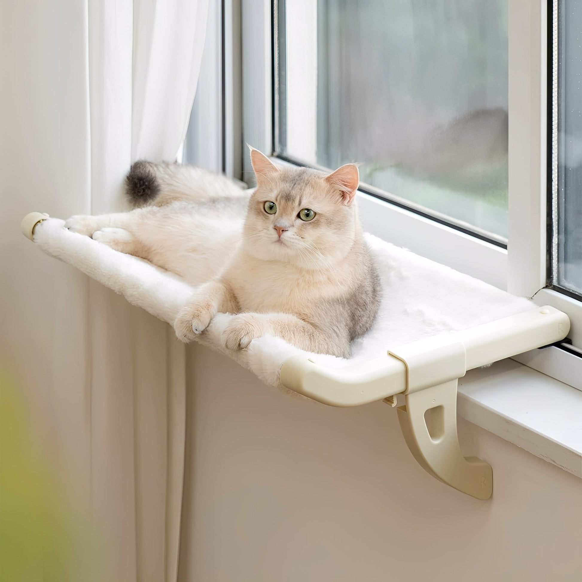 HookNook - Katten Vensterbankzitje Zonder Boren - Mivero