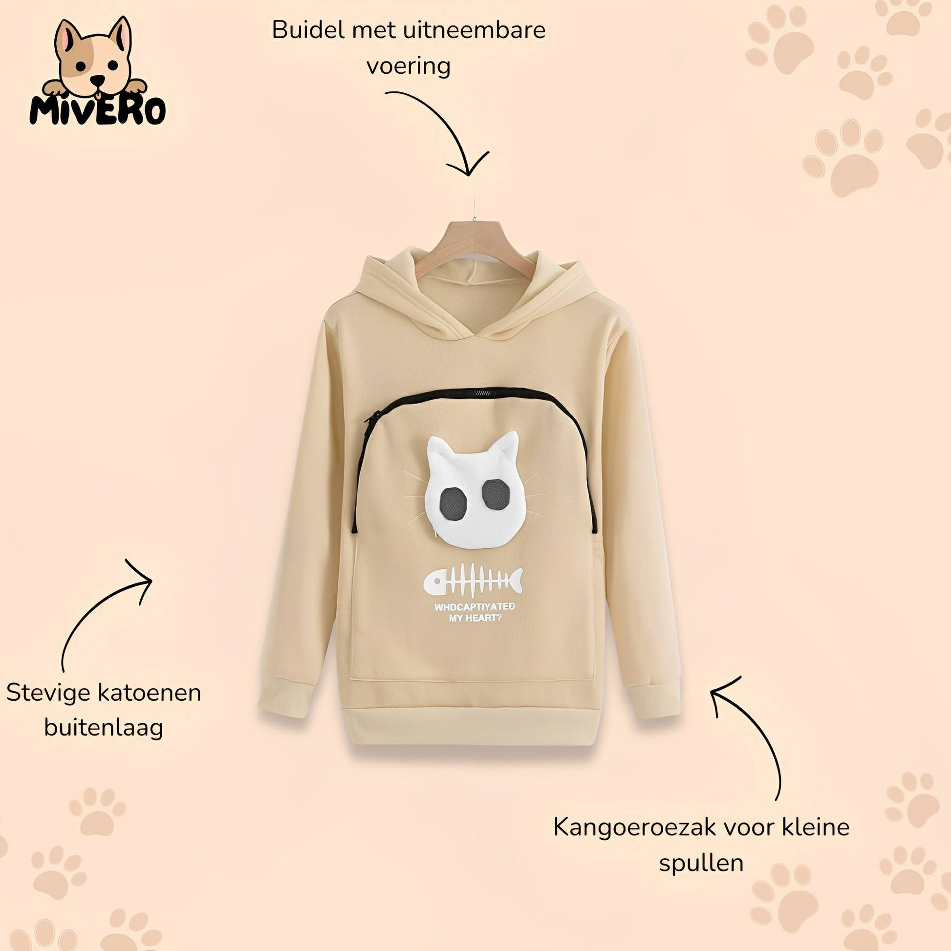 Hugglet - Katoenen Buidel Huisdiertrui - Mivero