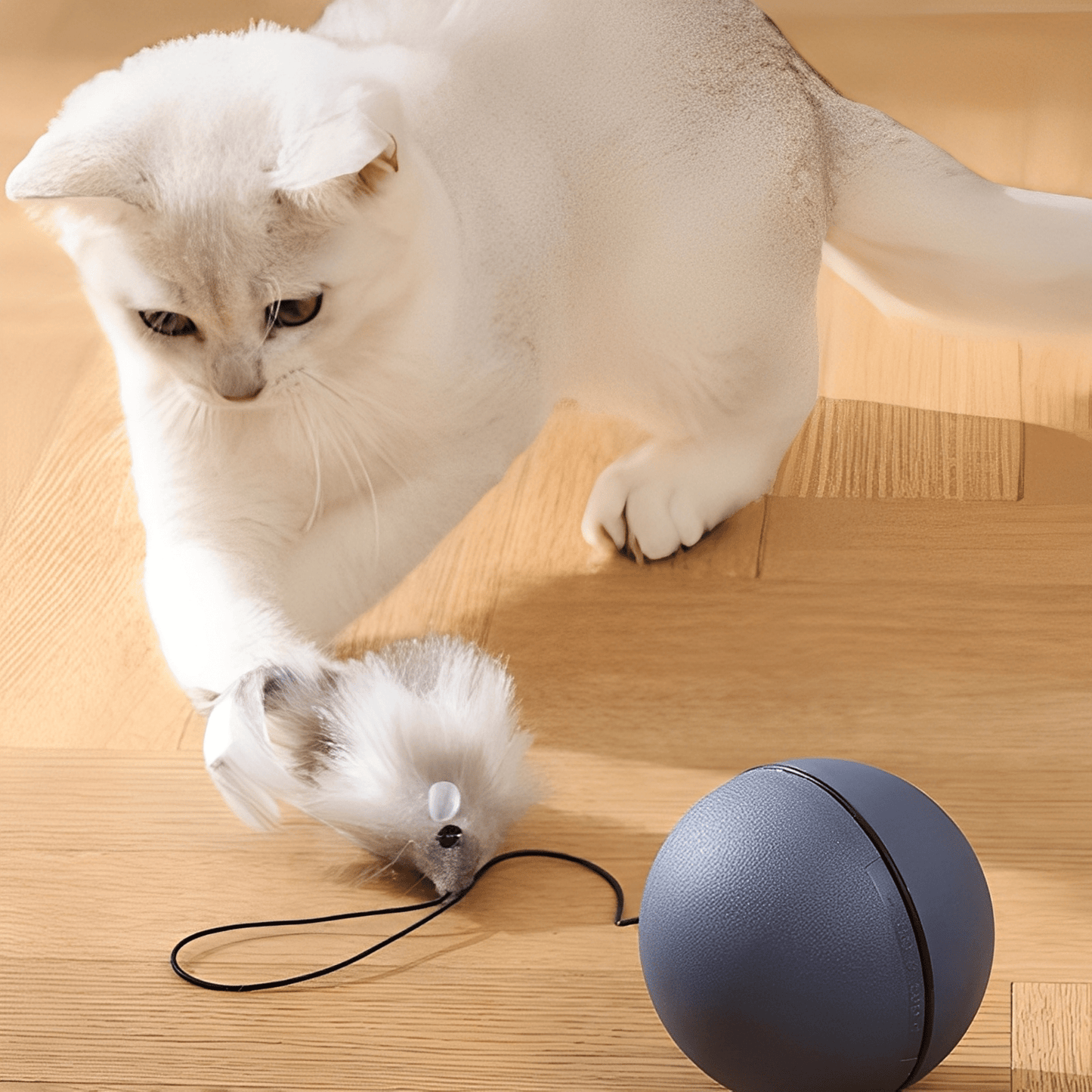 huntio - interactieve muisvormige kattenbal - mivero