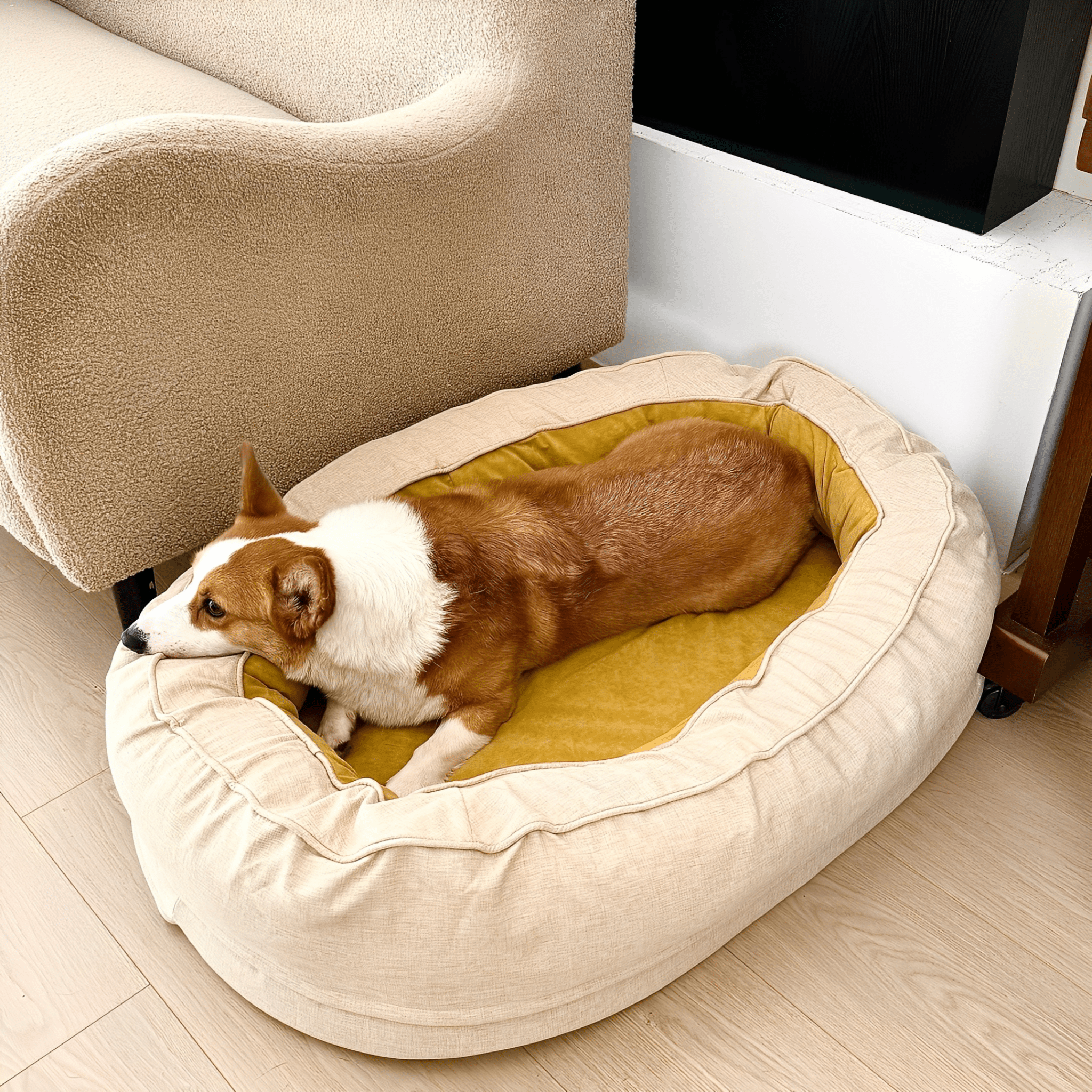 HushBed - Hondenbed Donut Orthopedisch Wasbaar - Mivero