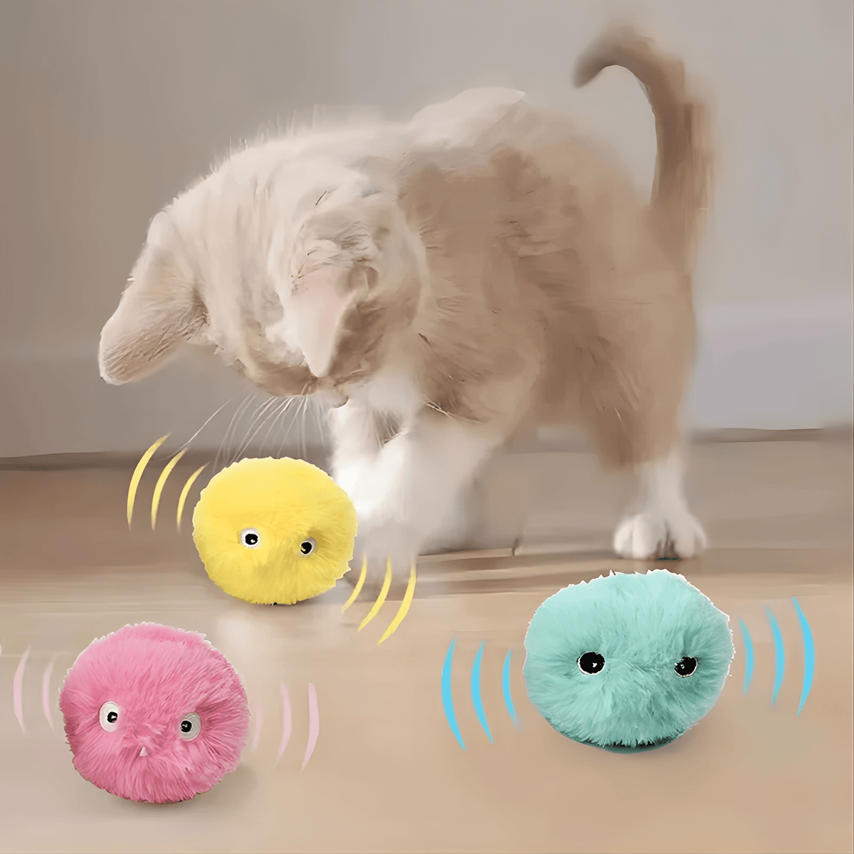 HushChirp - Kattenspeelgoed Bal met Geluid bij Aanraking - Mivero