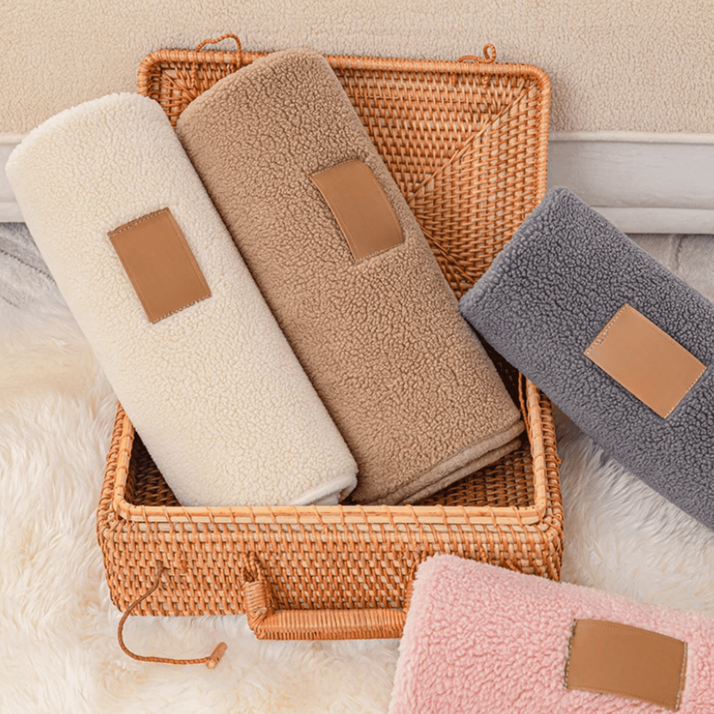 hushcover - bankhoes honden waterdicht sherpa fleece - mivero