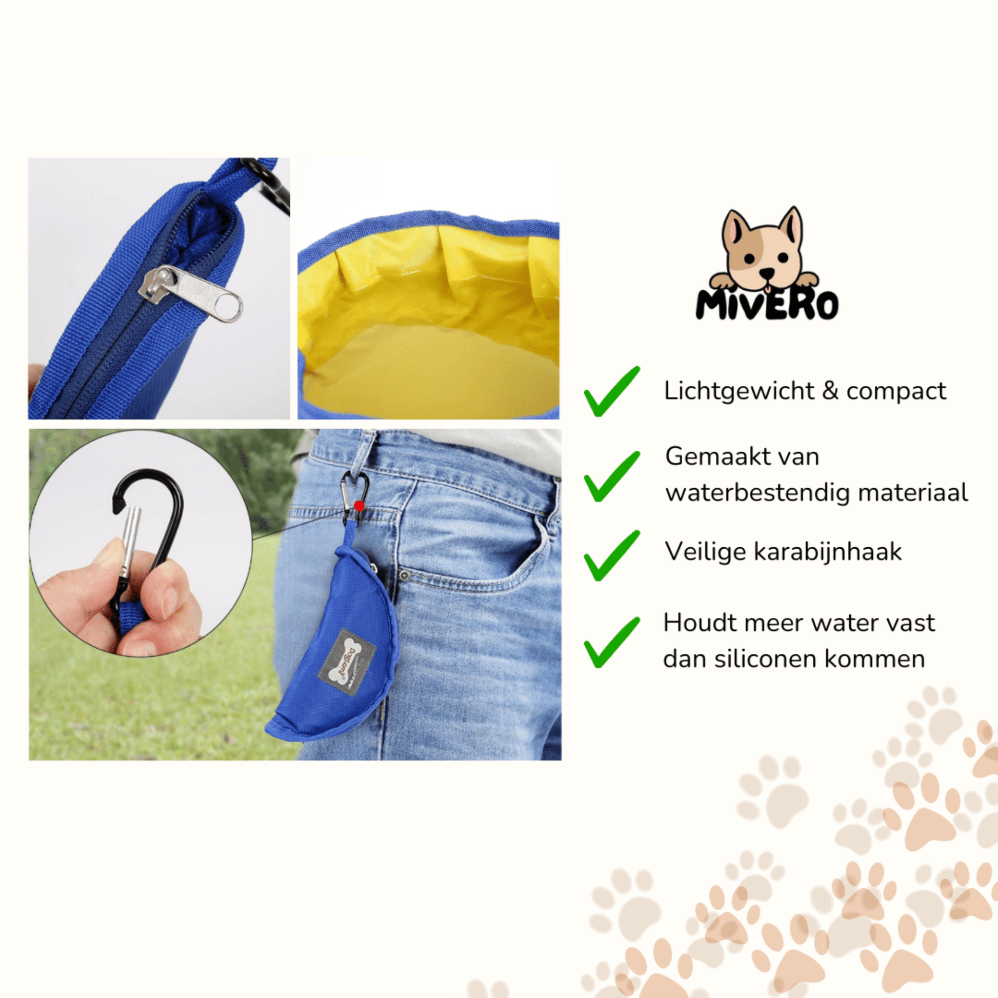 HydroPup - Opvouwbare Lekvrije Hondenbak - Mivero