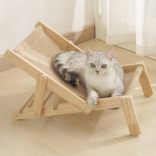 FurLounge -  Verstelbare Houten Kattenlounger