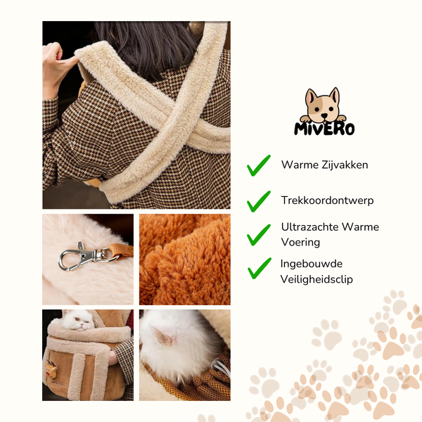 Pawpod - Pluche veiligheidsriem petdrager